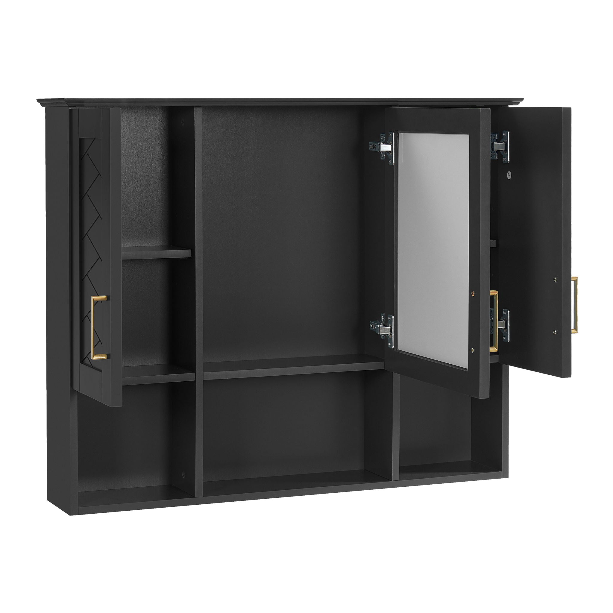 Modern Wall Mounted Medicine Cabinet With Adjustable Shelves, Soft Close Doors, High Define Mirror