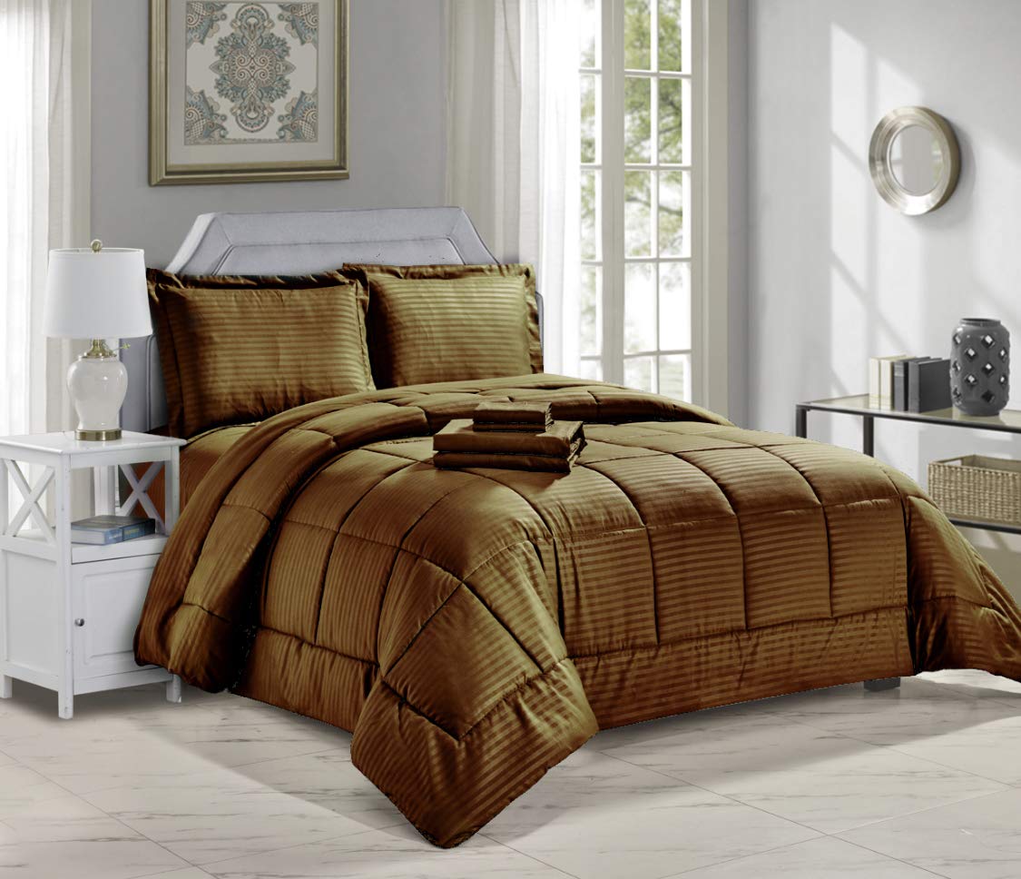 Decor&More Hotel Collection 8 Piece Bed in a Bag Down Alternative Comforter Set - Best Buy Furniture