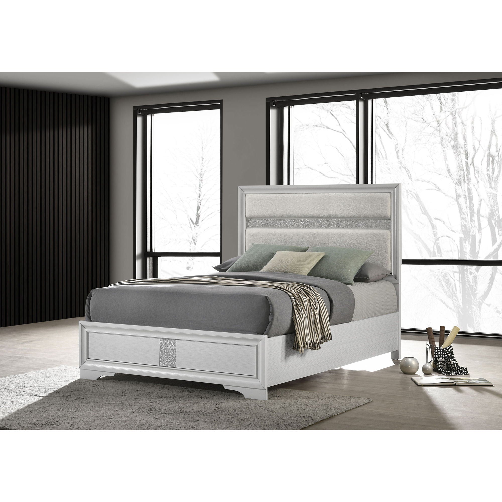 Annie - Full Panel Bed - White