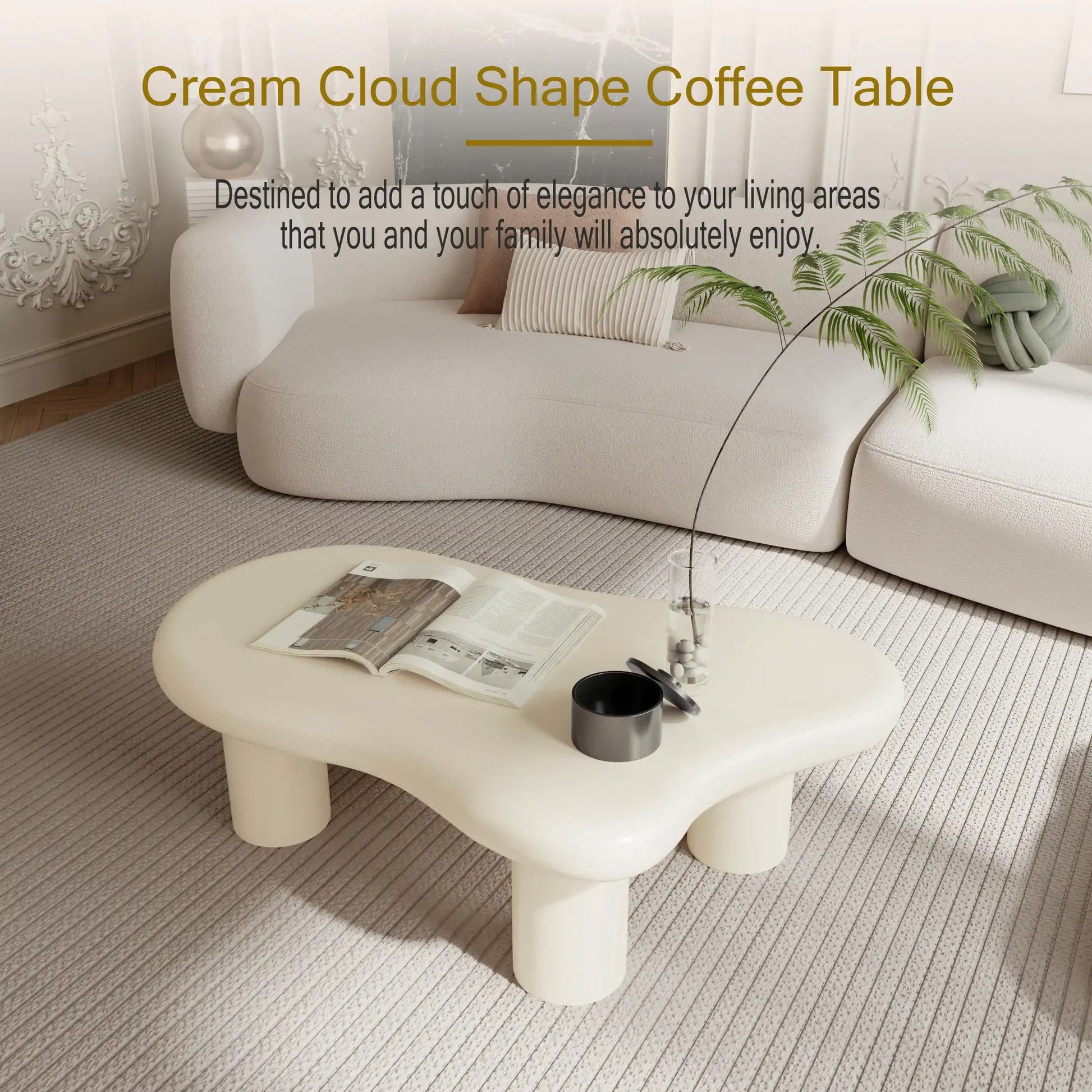 Uma Modern Cream Cloud Shaped Coffee Table - Best Buy Furniture