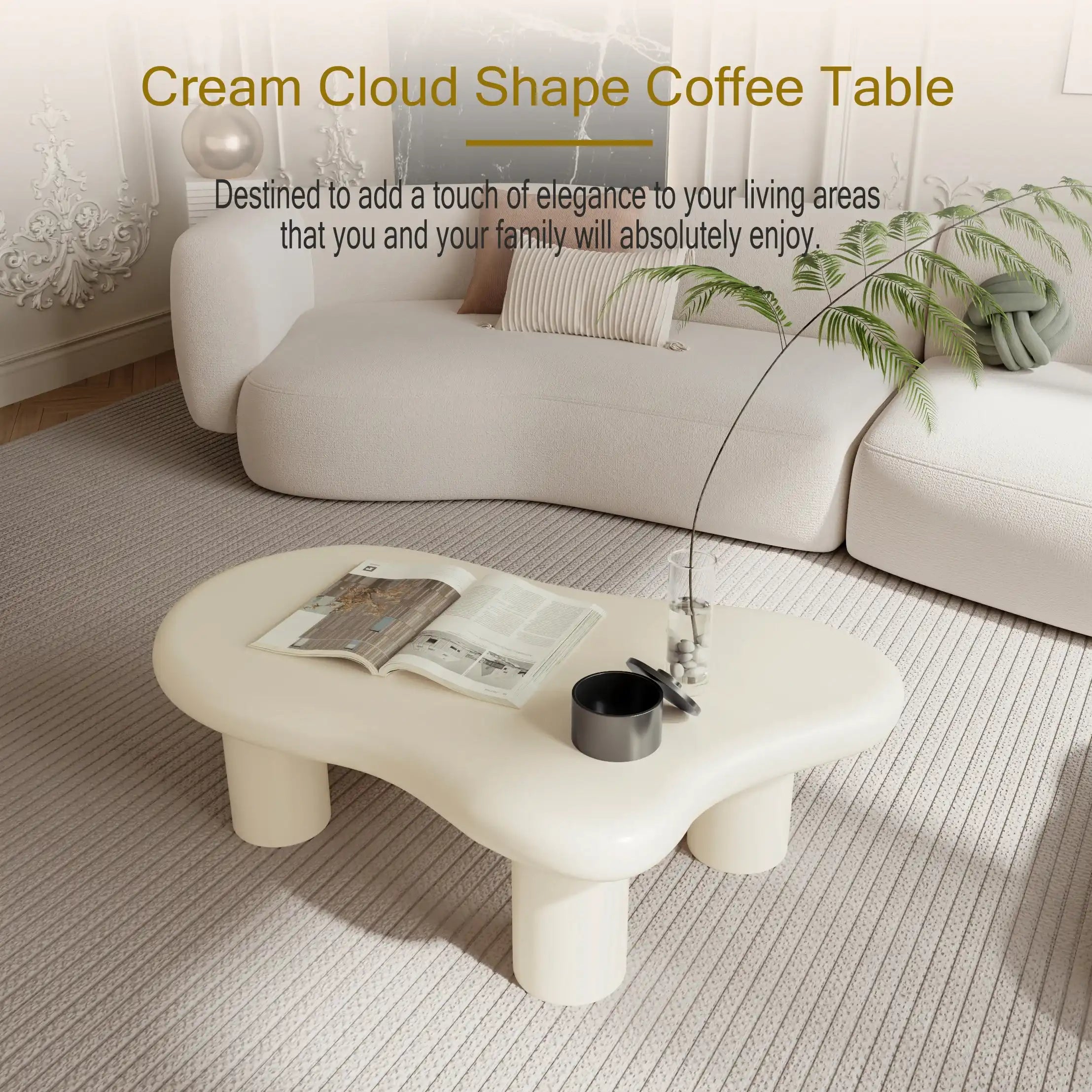 Uma Modern Cream Cloud Shaped Coffee Table - Best Buy Furniture