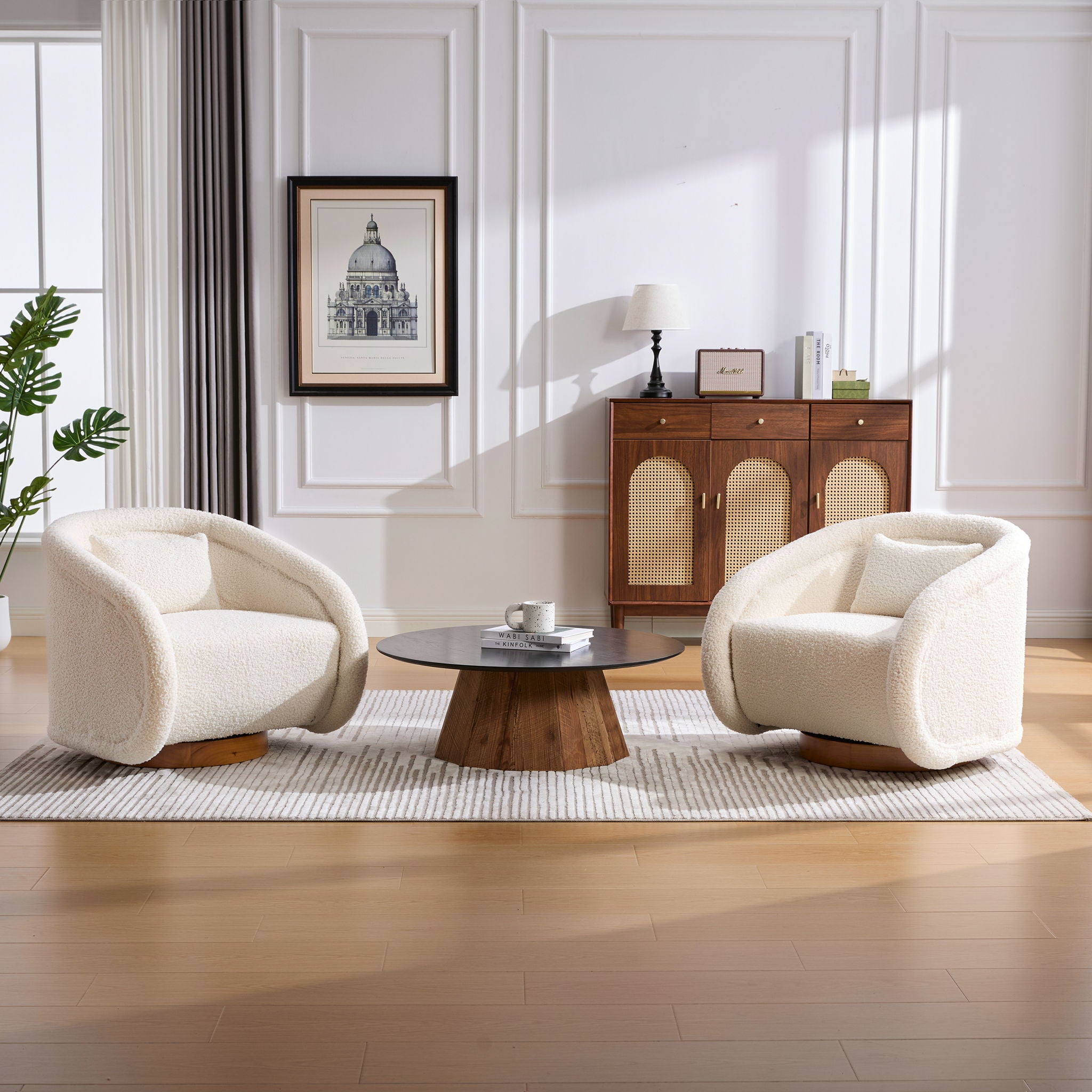 Swivel Accent Chair With 360 Degree Rotating