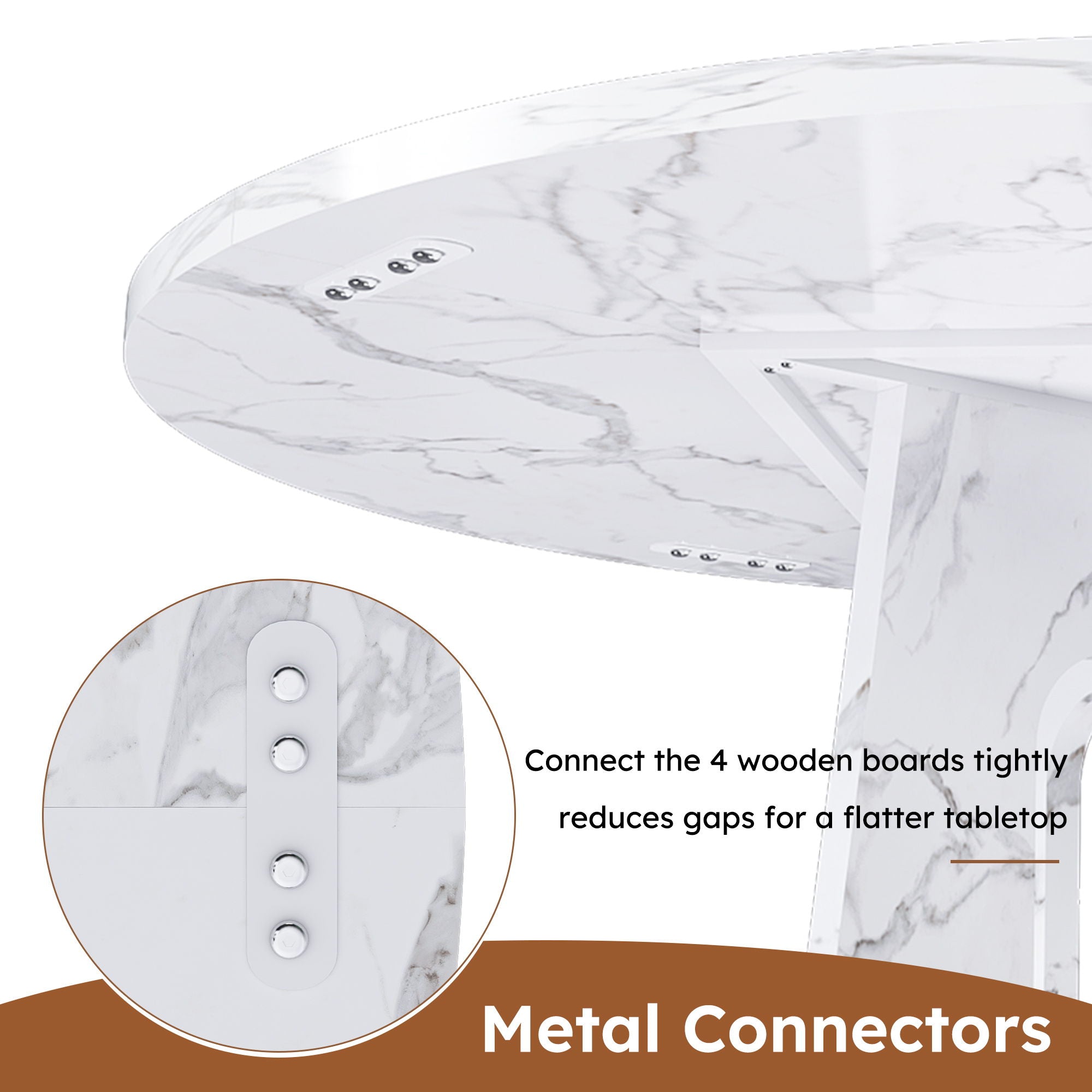Round Dining Table For 4 - White