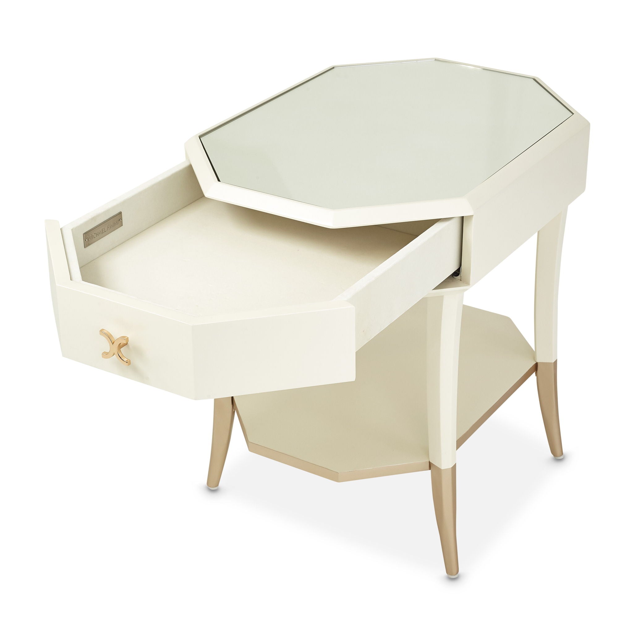 La Rachelle - Octagonal End Table - Champagne