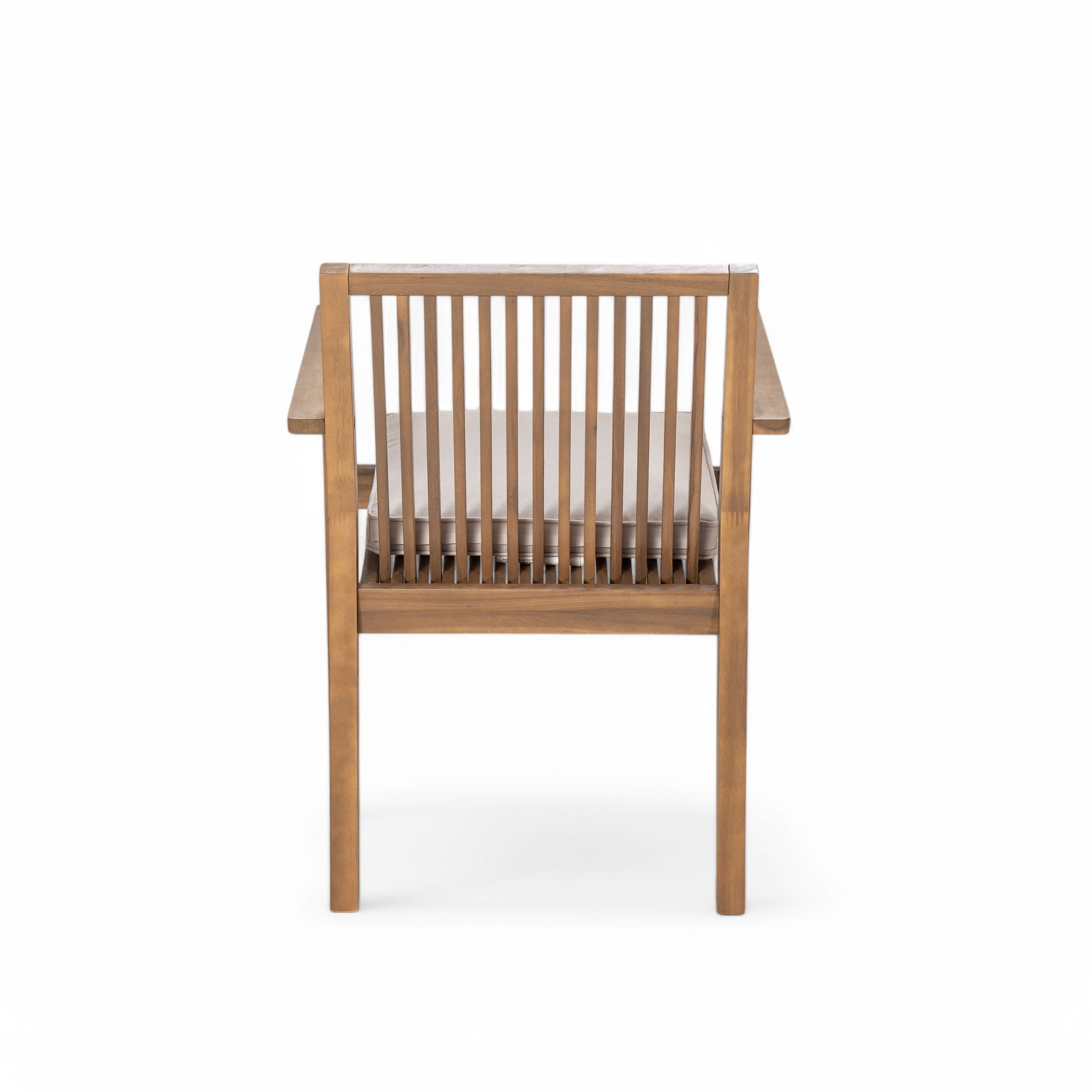 5 Piece Patio Furniture Set Acacia Wood Table And 4 Heavy Duty Cushioned Chairs