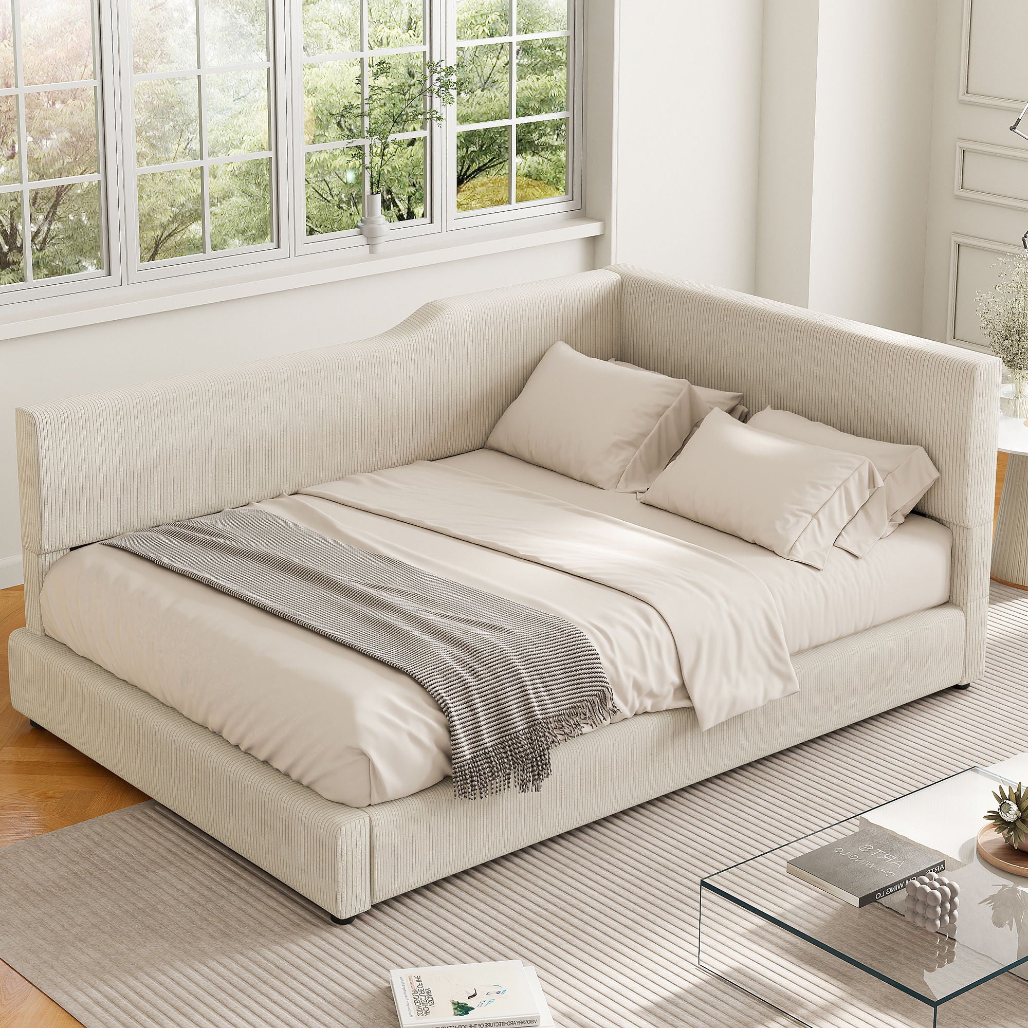 L Shaped Upholstered Daybed