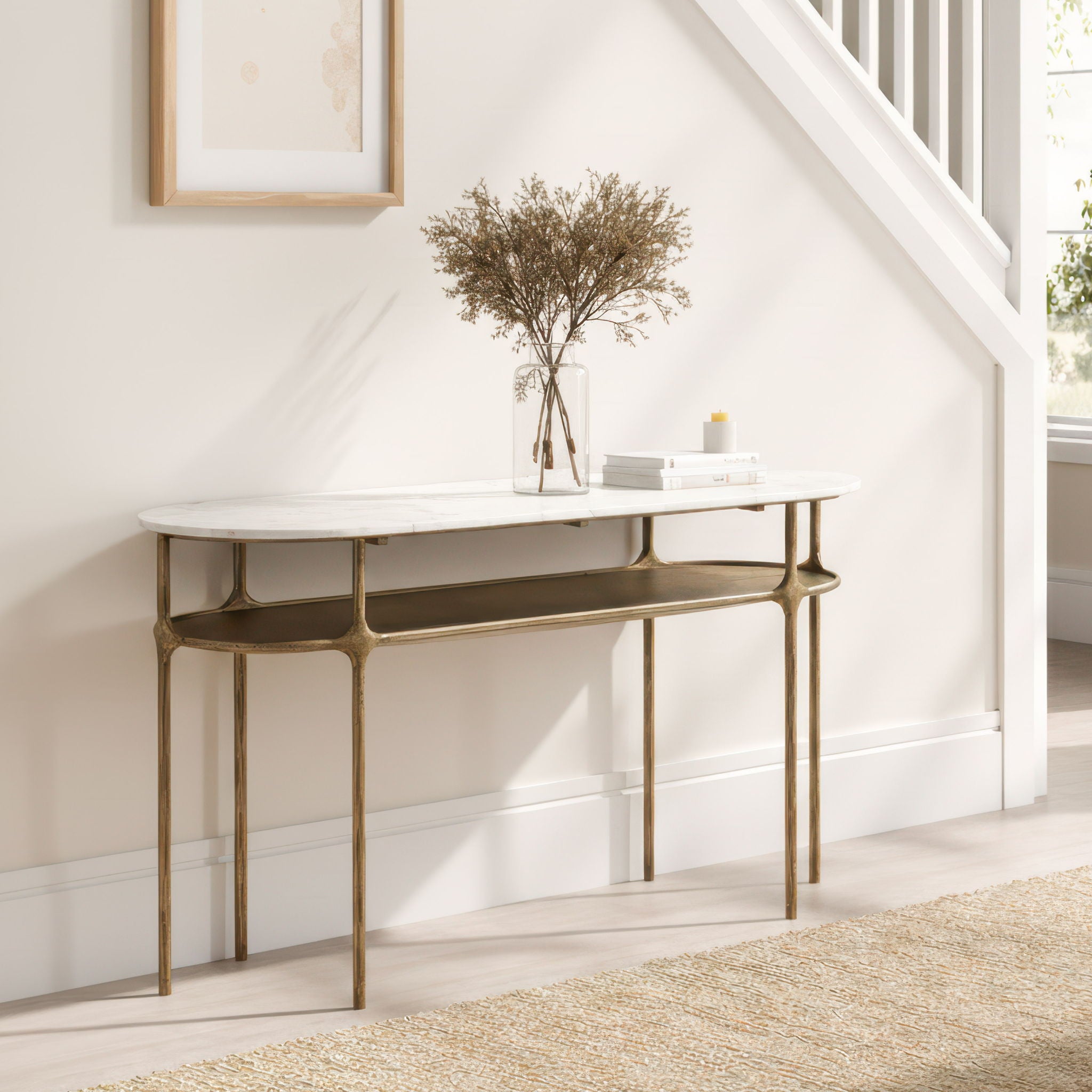 Bild - Console Table - White & Brass