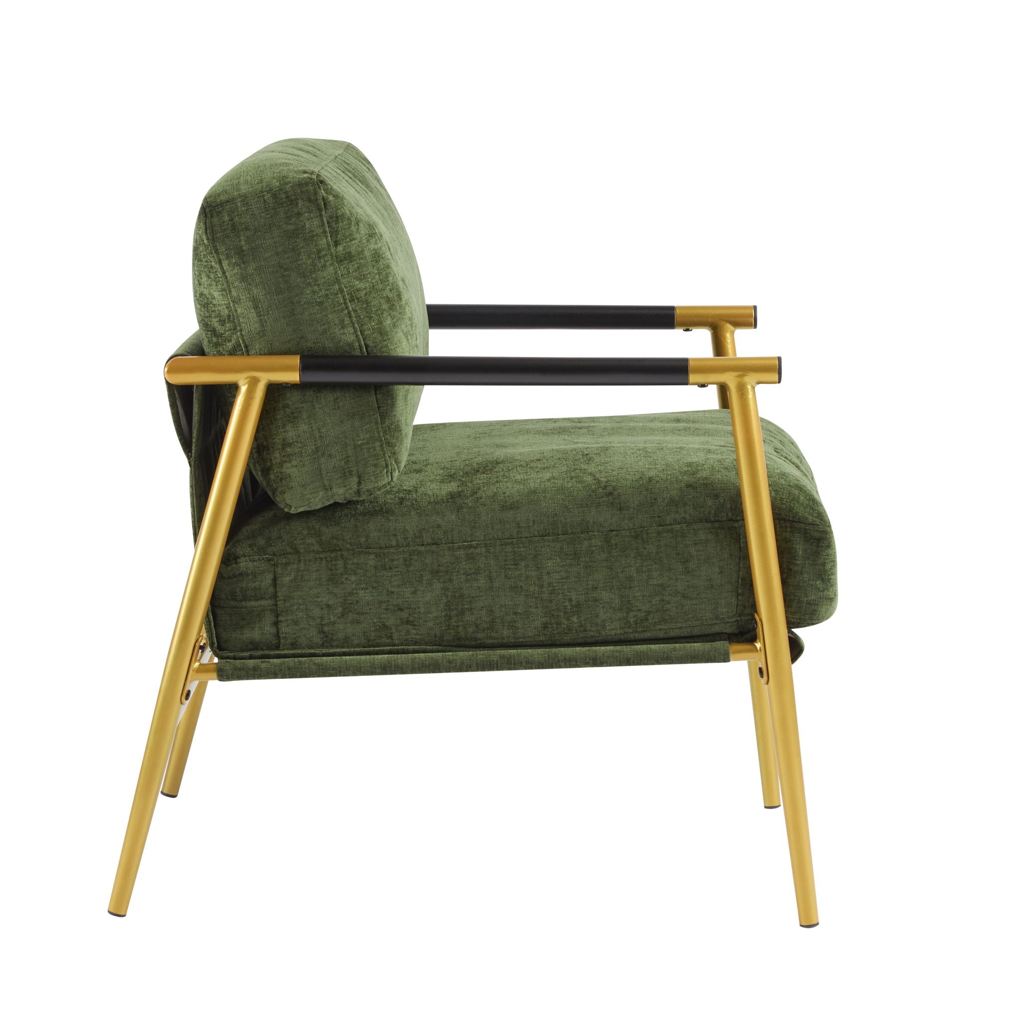 Modern Accent Chair With Plush Cushions, Cozy Seating