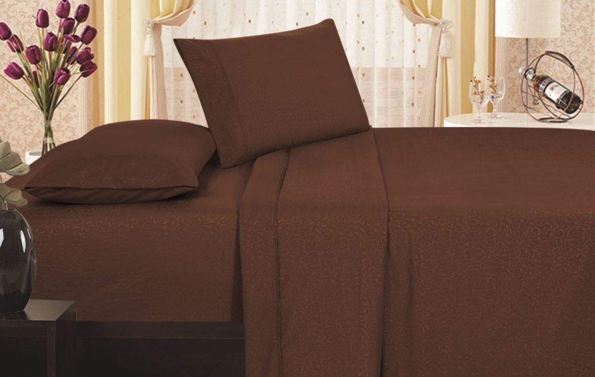 Decor&More 1800 Series Vine Embossed Sheet Set - Best Buy Furniture