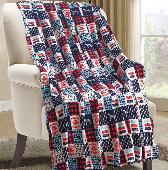 Decor&More American Pride Collection Microplush Throw Blanket (50" x 60") - Best Buy Furniture