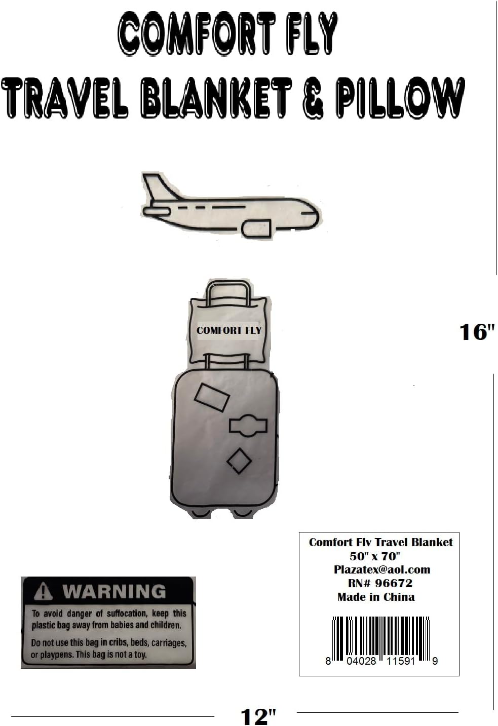 Comfort Fly Travel Blanket & Pillow – 2-in-1 Micro Plush Airplane Blanket with Carry Case (40" x 70") - Best Buy Furniture