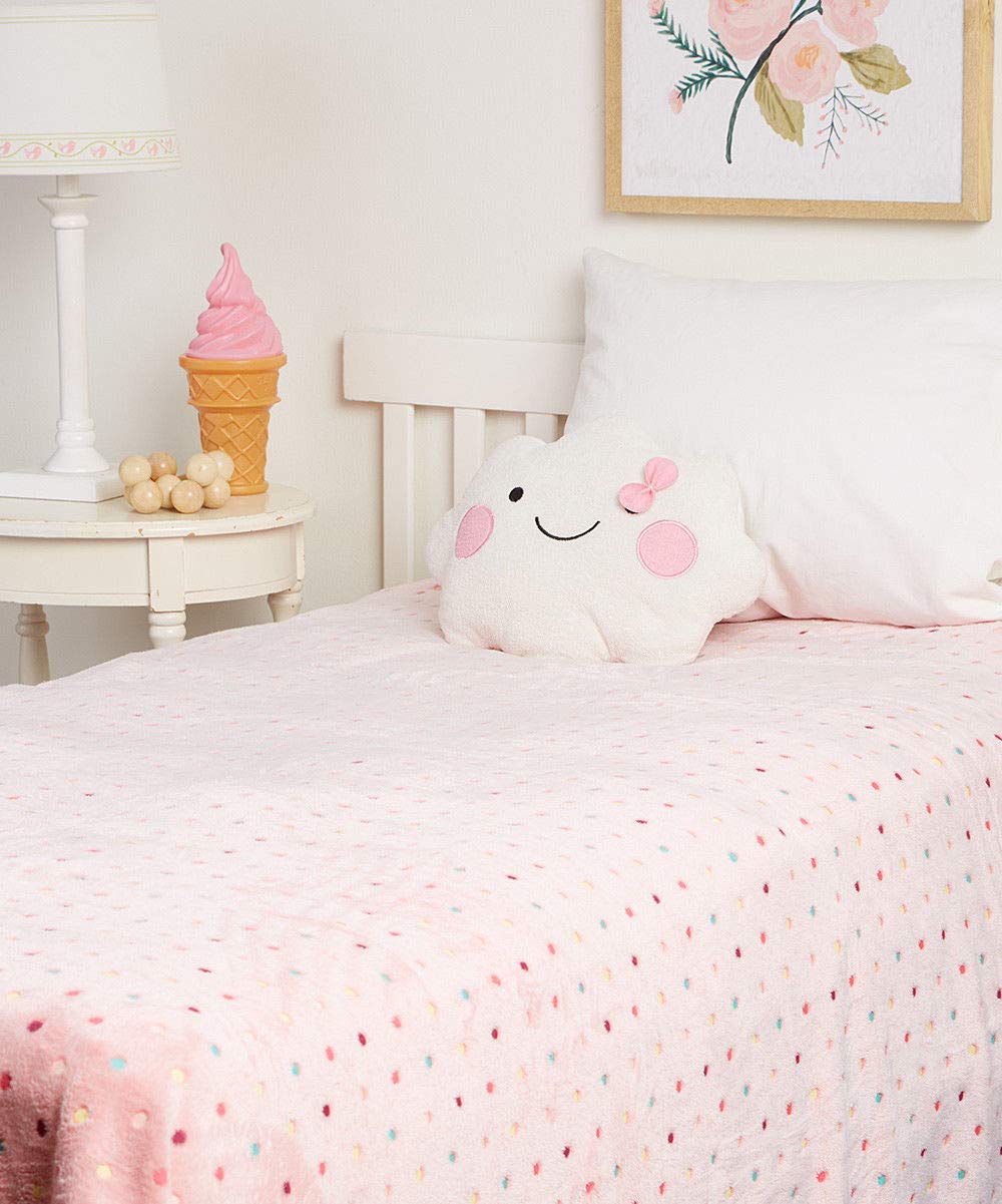 Faith, Hope, Love Home Décor Velvet Touch Rainbow Polka Dot Throw Fleece Blanket - Best Buy Furniture