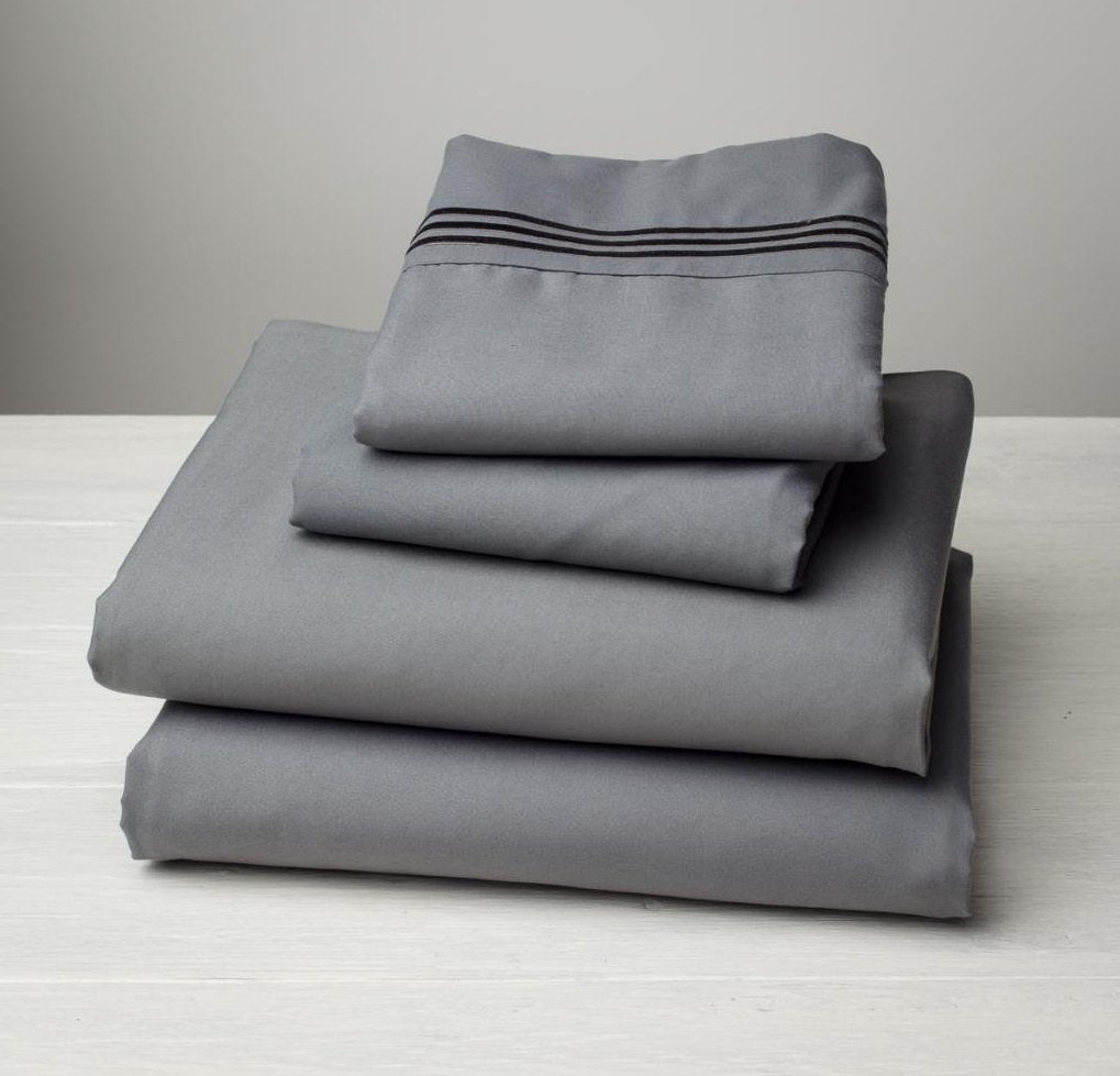 Faith, Hope, Love Home Decor Hotel Series 2Line Embroidered Sheet Set - Best Buy Furniture