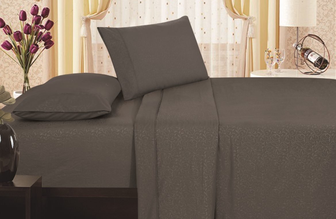 Decor&More 1800 Series Vine Embossed Sheet Set - Best Buy Furniture