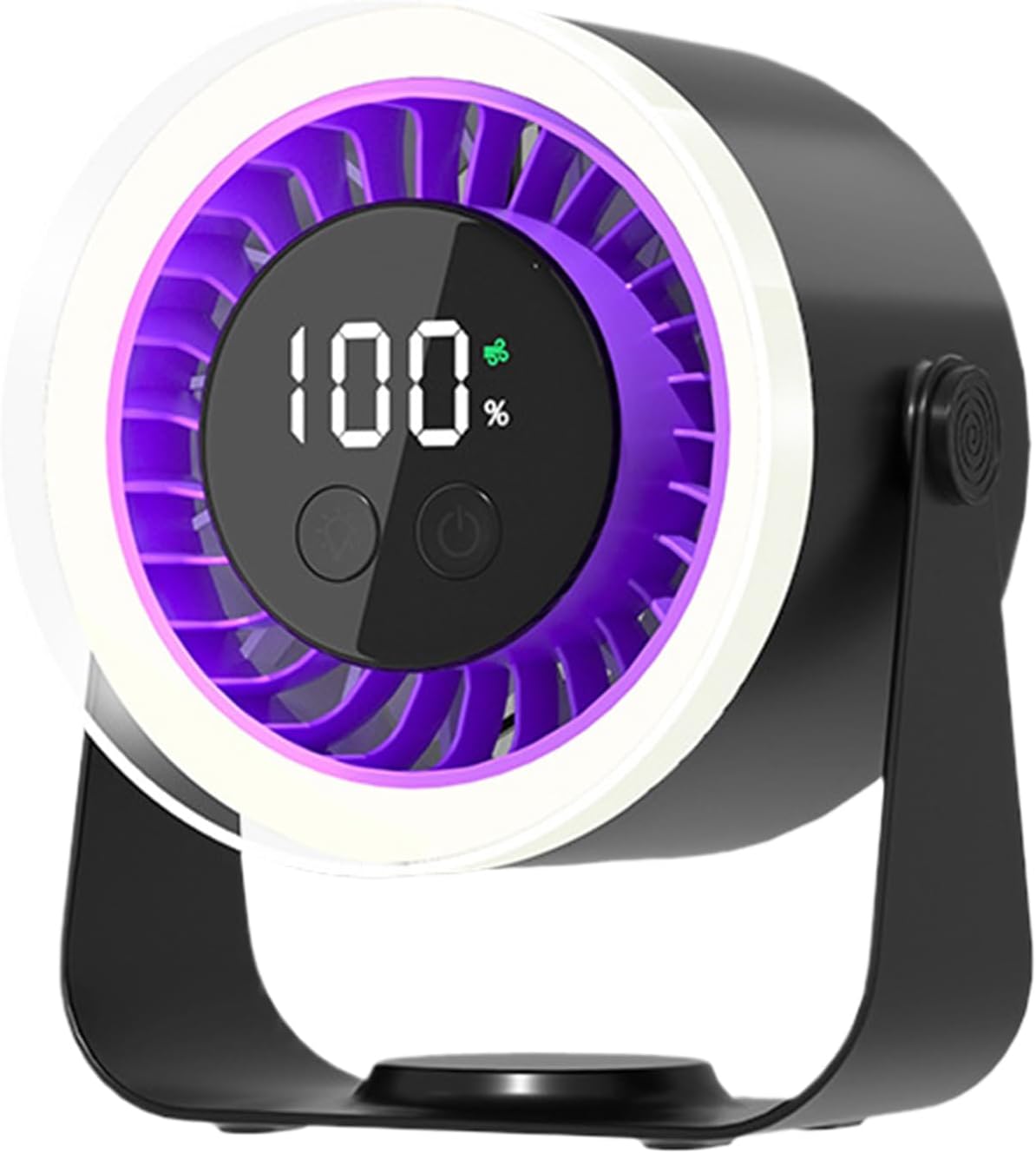 Quiet Desk Fan 10-Speed USB Rechargeable 3600mAh Portable