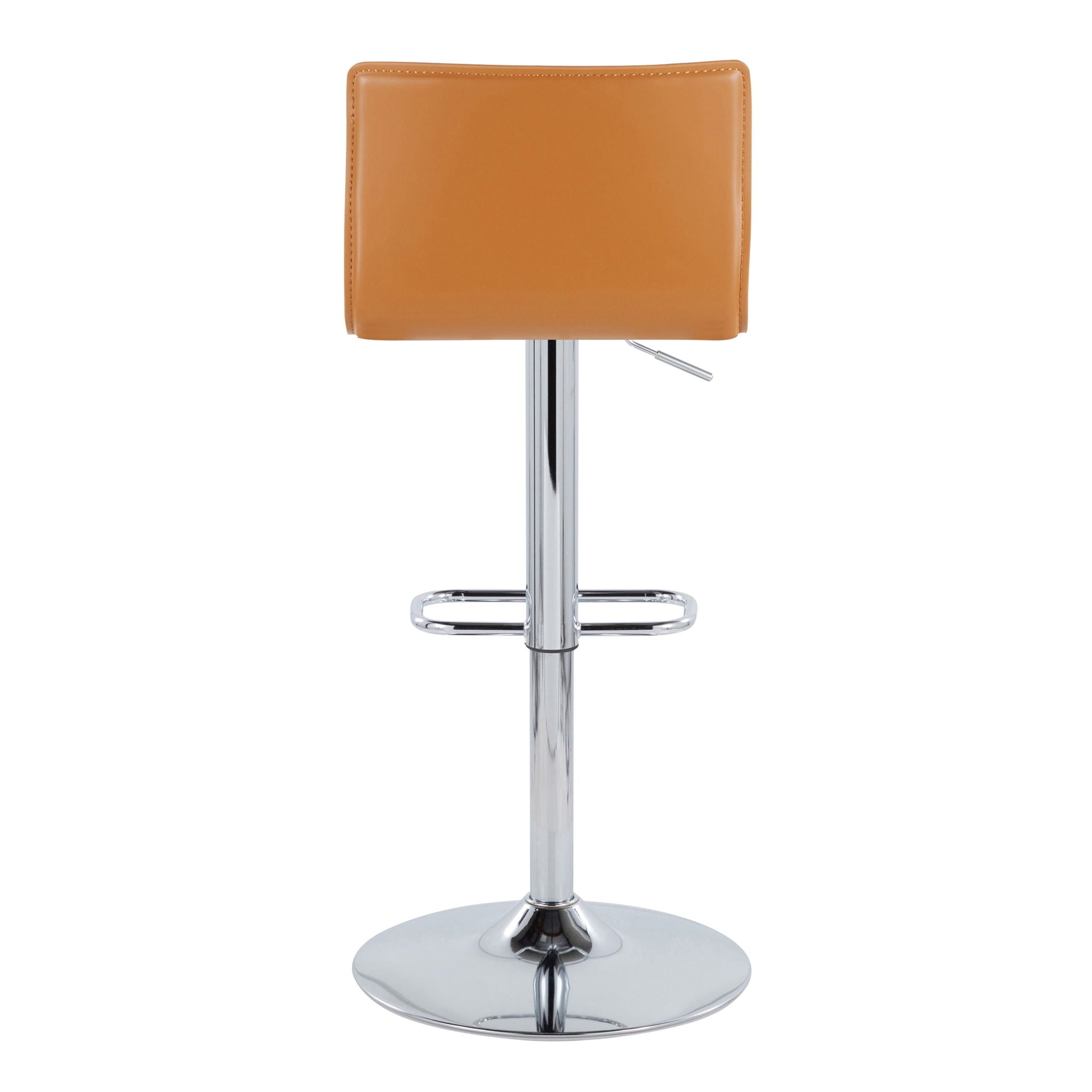 Mara - Upholste Contemporary Adjustable Barstool With Swivel With Rounded Rectangle Footrest (Set of 2)