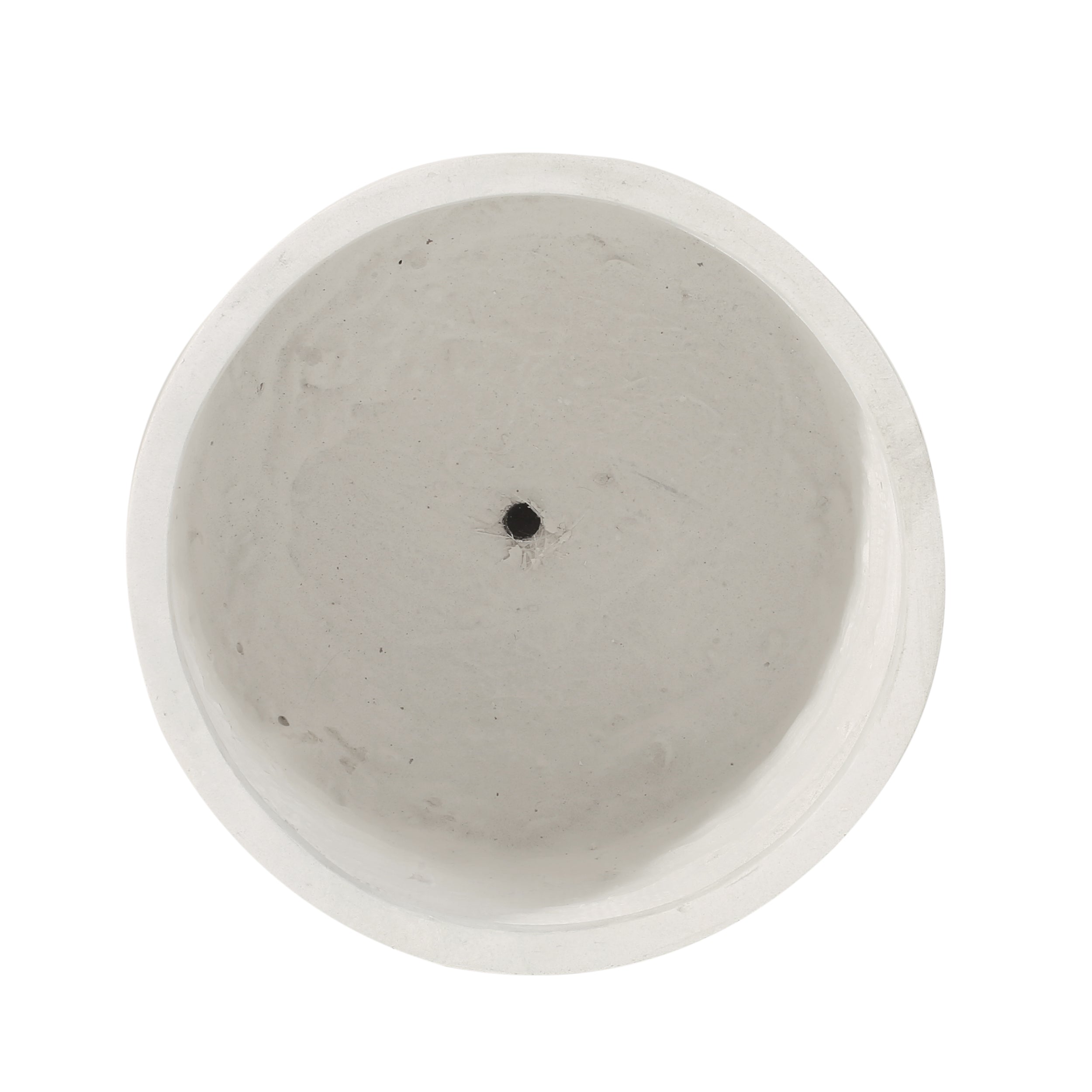 Antique white round planter