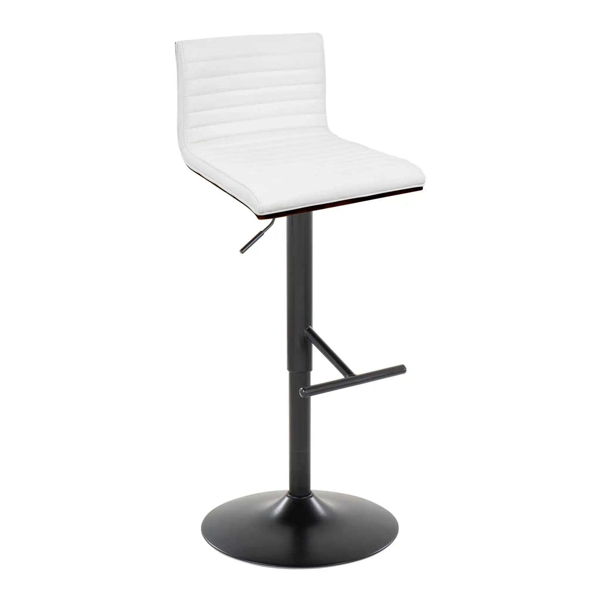 Mason - Contemporary Adjustable Barstool With Swivel With Straight T Footrest (Set of 2)