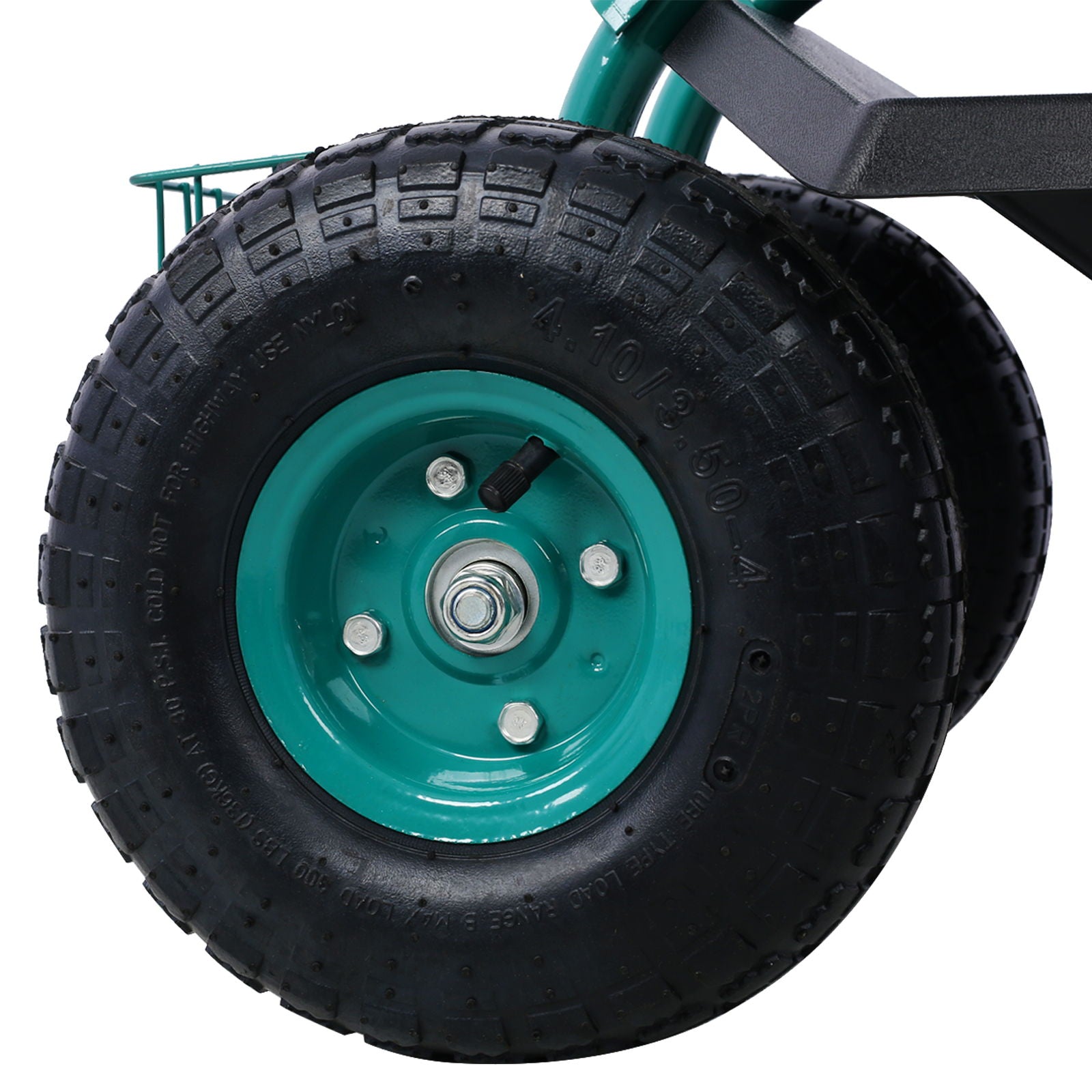 Rolling Garden Scooter Cart Seat With Wheels, 360 Swivel, Tool Tray
