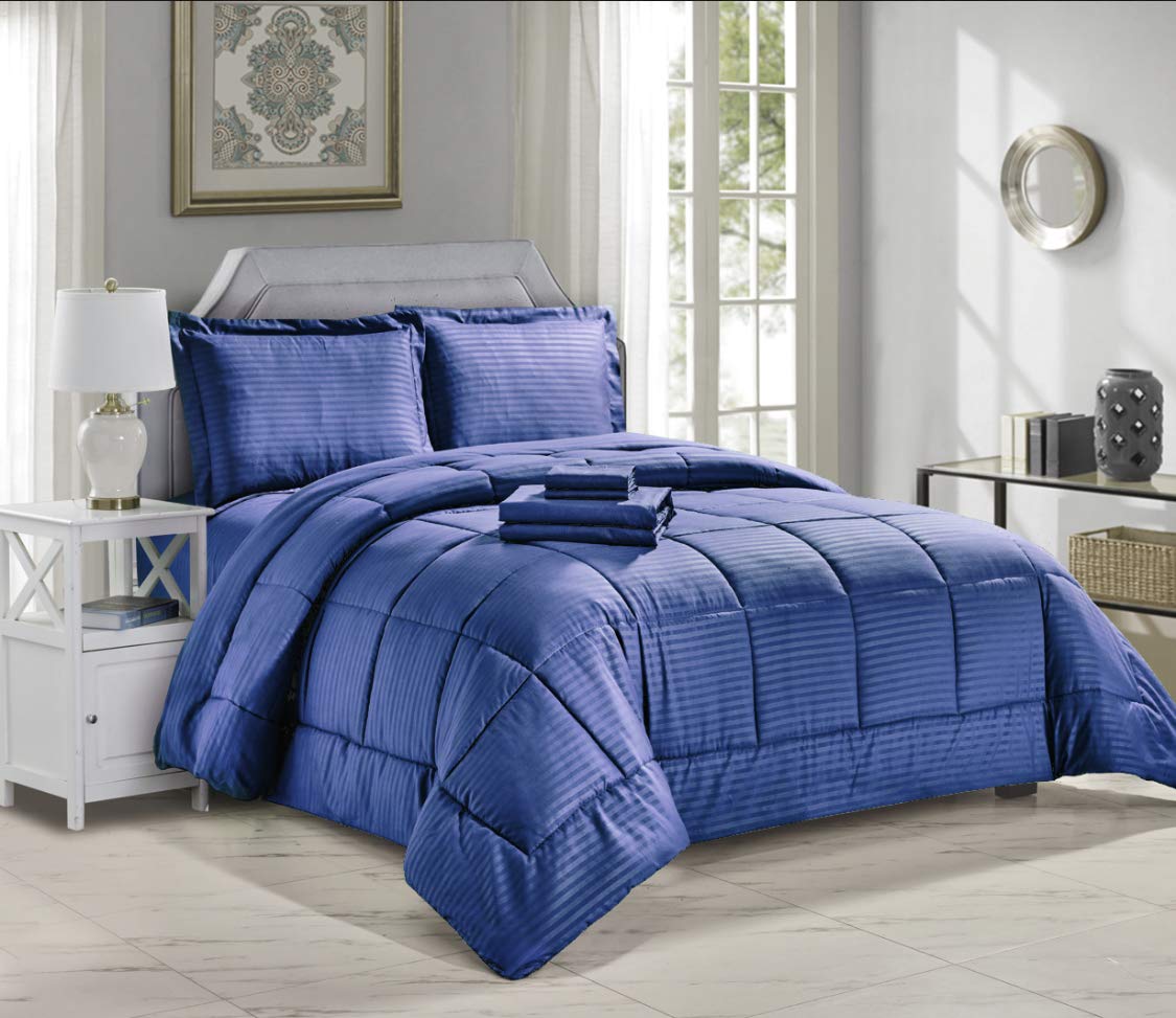Decor&More Hotel Collection 8 Piece Bed in a Bag Down Alternative Comforter Set - Best Buy Furniture