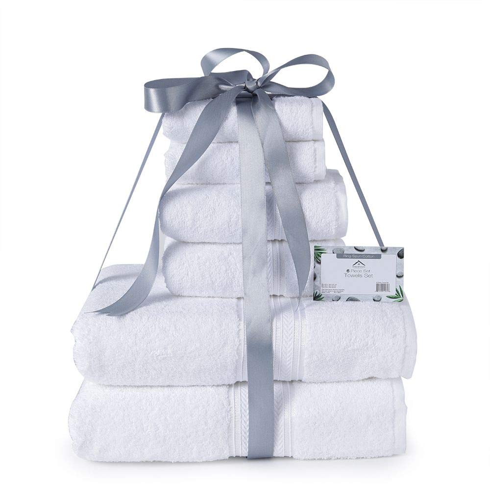 Faith, Hope, Love Home Decor Bathessentials 100% Cotton Extra Heavy 6 Piece Bath Towel Set - Best Buy Furniture