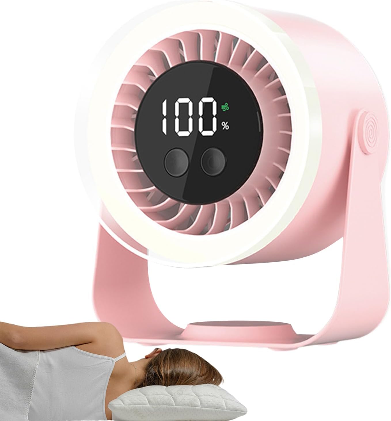 Quiet Desk Fan 10-Speed USB Rechargeable 3600mAh Portable