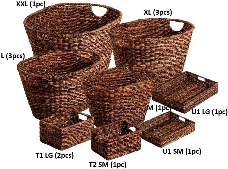 Set of 13 Piece Bacbac Basket Set