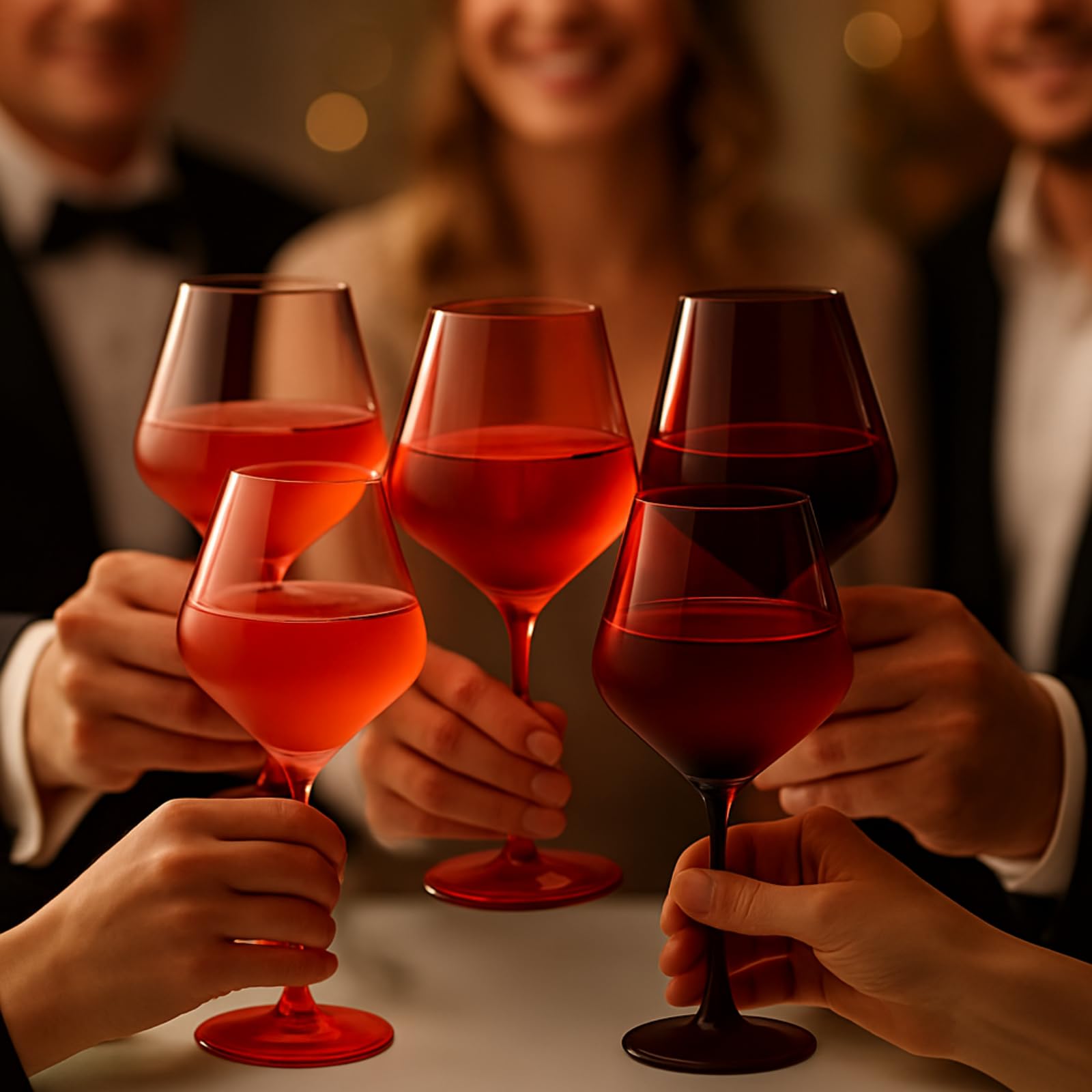 Red Rocks Gradient Colored Wine Glass | Set of 5 | 20 oz