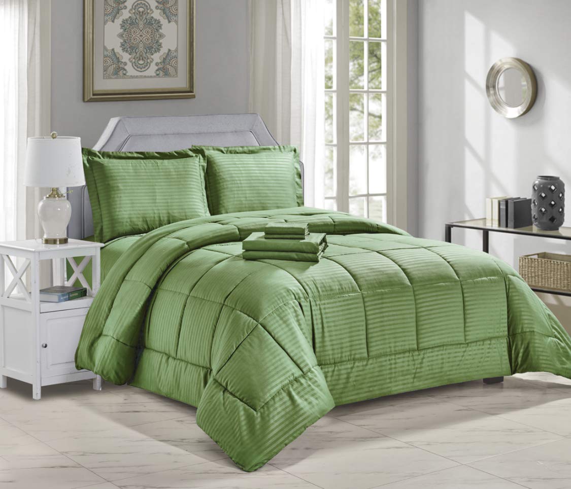 Decor&More Hotel Collection 8 Piece Bed in a Bag Down Alternative Comforter Set - Best Buy Furniture