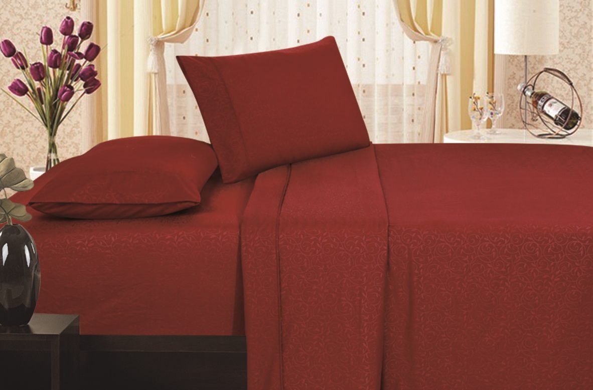 Decor&More 1800 Series Vine Embossed Sheet Set - Best Buy Furniture