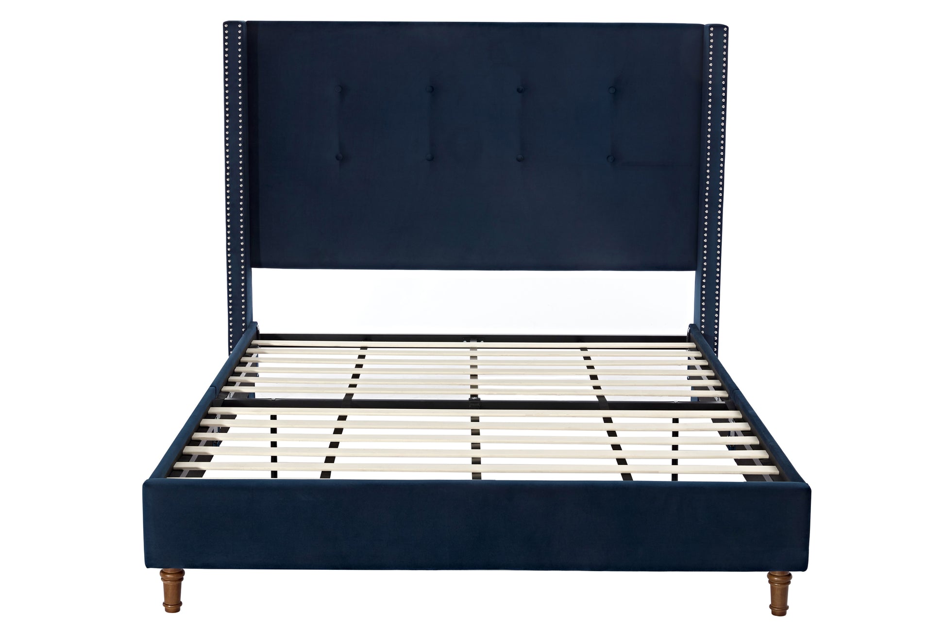 Peyton - Upholstered Bed With 54" High Headboard, Traditional Hand Buttoned Tufting - Best Buy Furniture