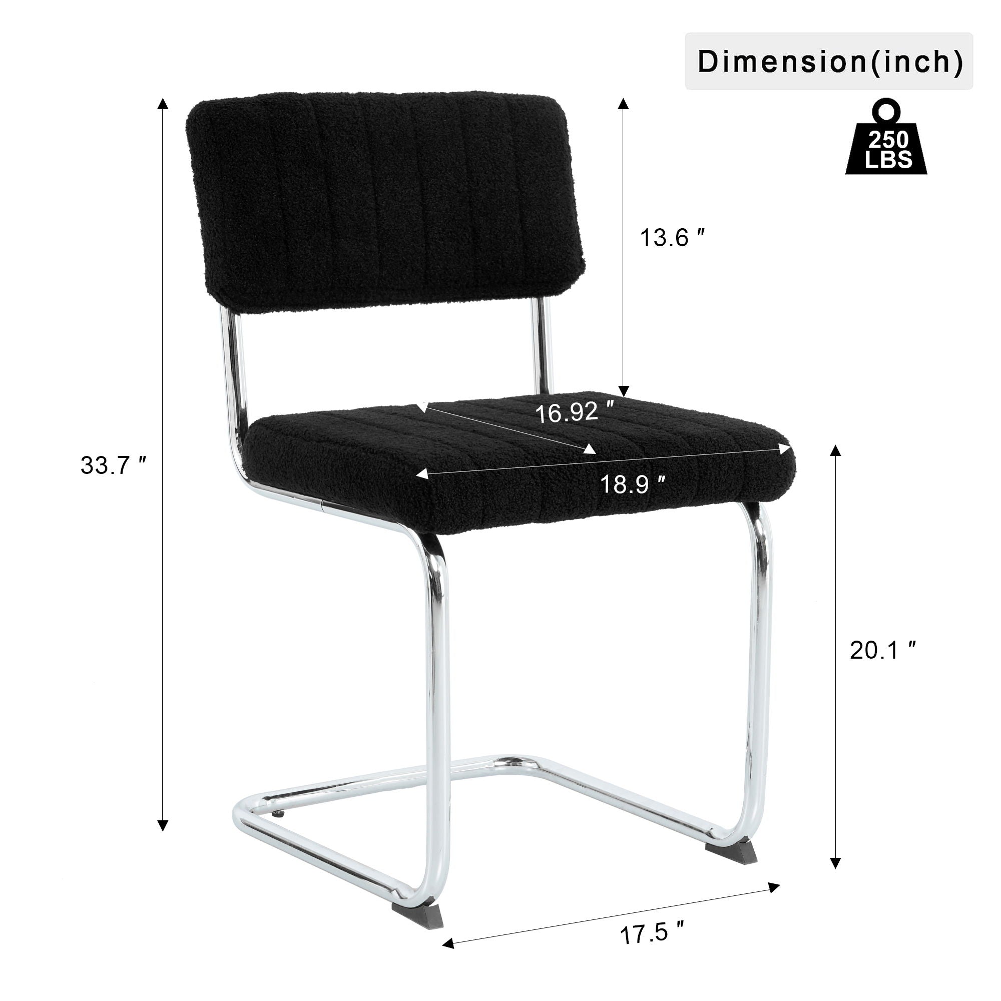 Modern Luxury Dining Chair With Metal Legs And Bow Design (Set of 4)