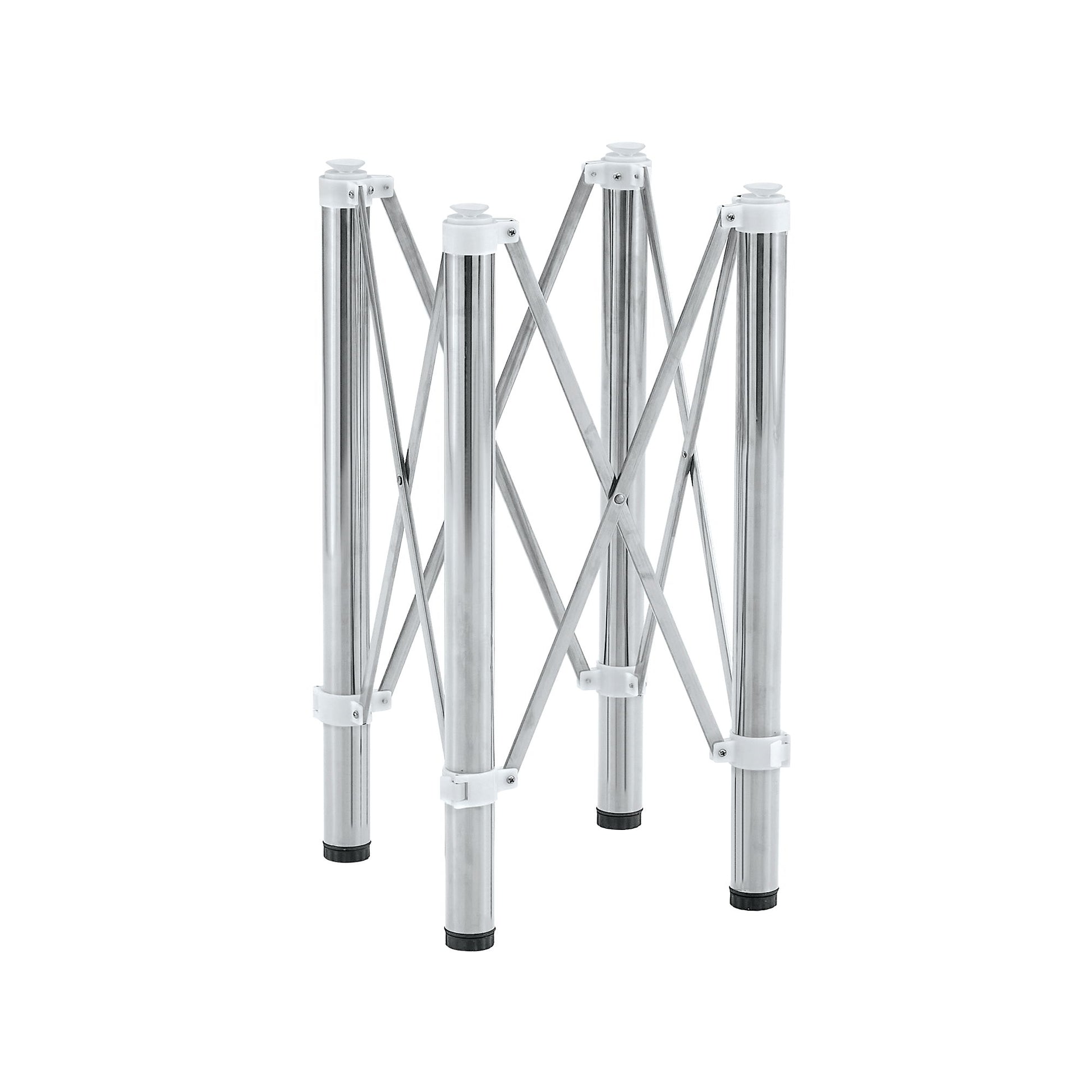 Simple Silver Stainless Steel Folding Table Frame Multifunctional Space Saving Design.Separate Folding Table Legs That Can Be Paired With Various Sizes And Styles Of Tabletops - Silver - Best Buy Furniture
