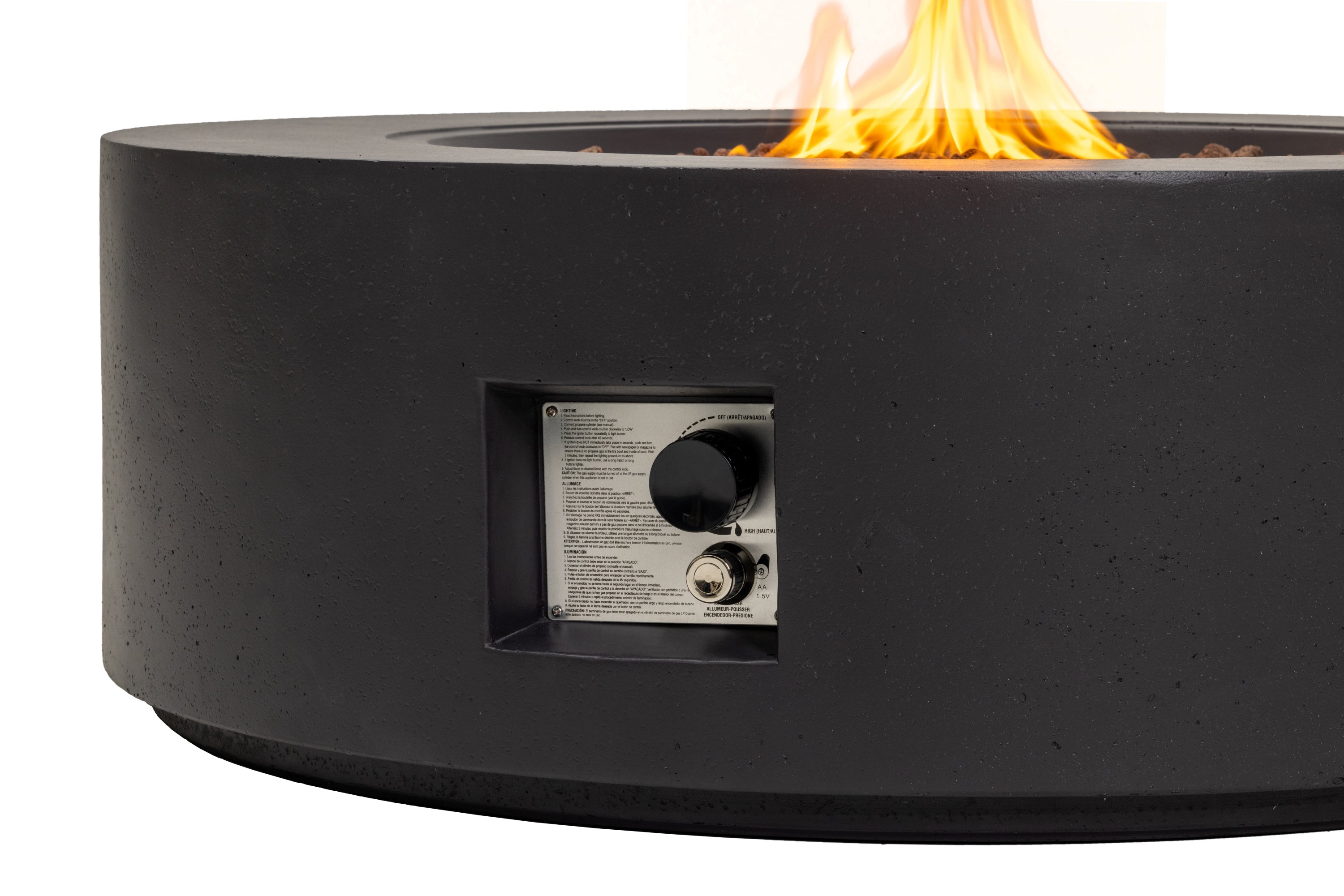 40' Round Outdoor Propane Fire Pit Table