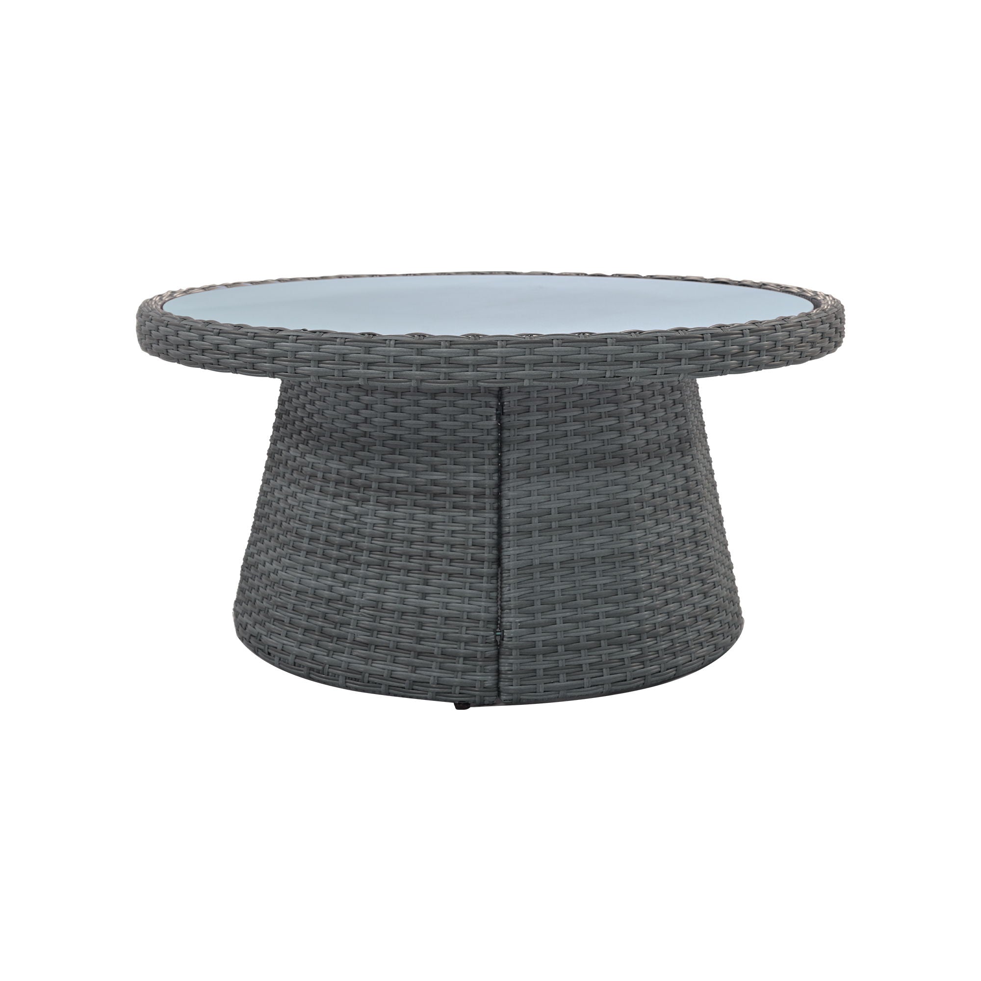 10 Piece Outdoor Sectional Half Round Patio Rattan Sofa Set