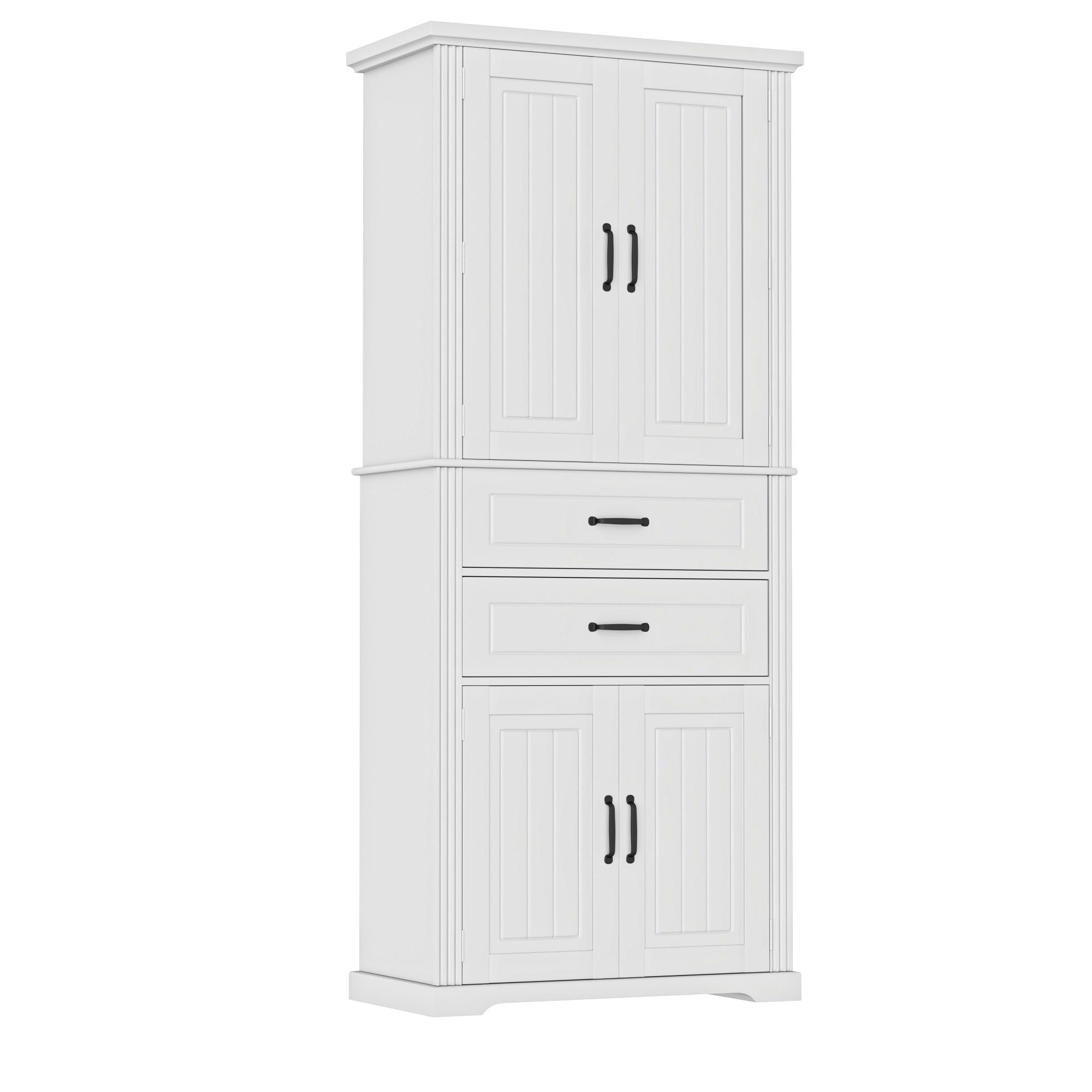 Elegant Multi Functional Storage Cabinet With Slide Rail Drawers, Adjustable Shelves