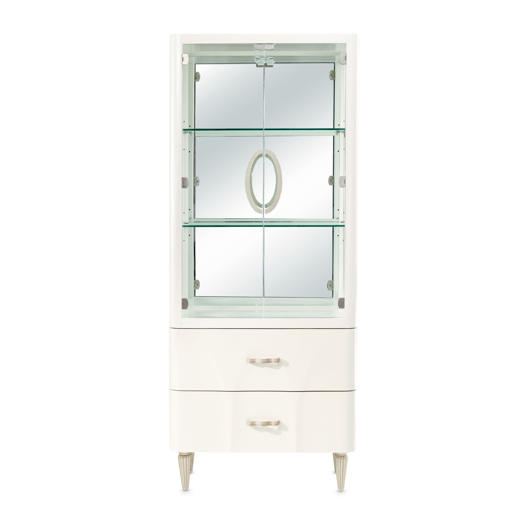 London Place - Display Cabinet - Creamy Pearl