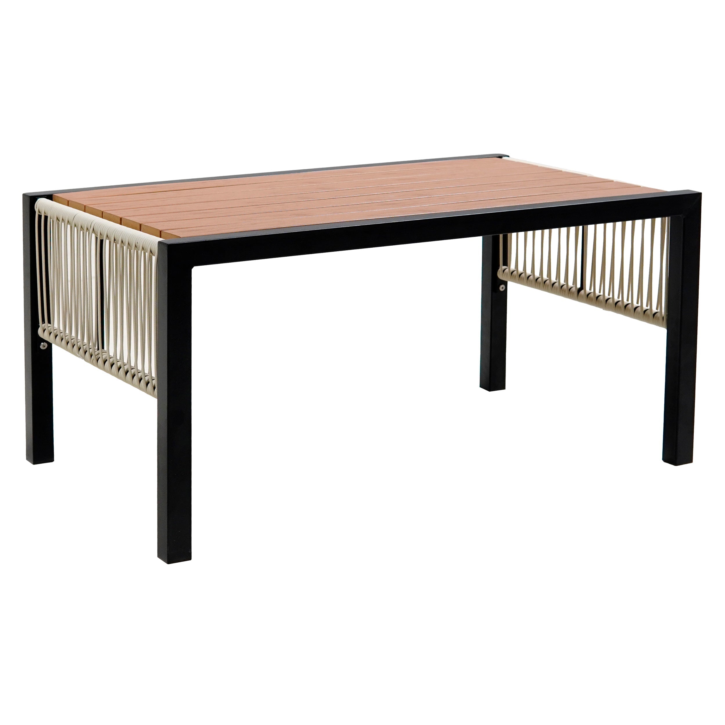 U_Style Multi-Person Outdoor Iron Sofa Set with Rattan Decoration