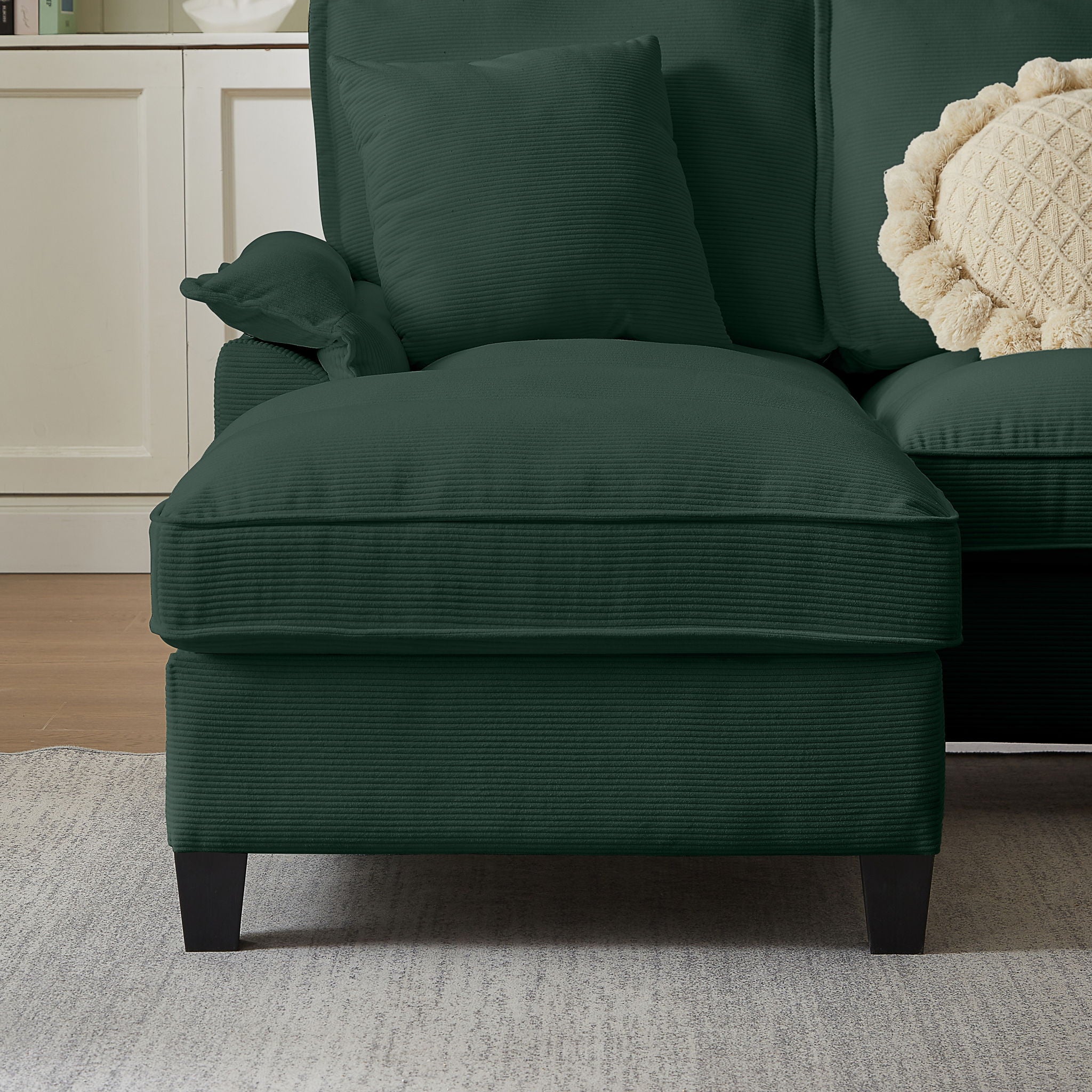 Modern U-Shaped Sectional Sofa Bed With Storage