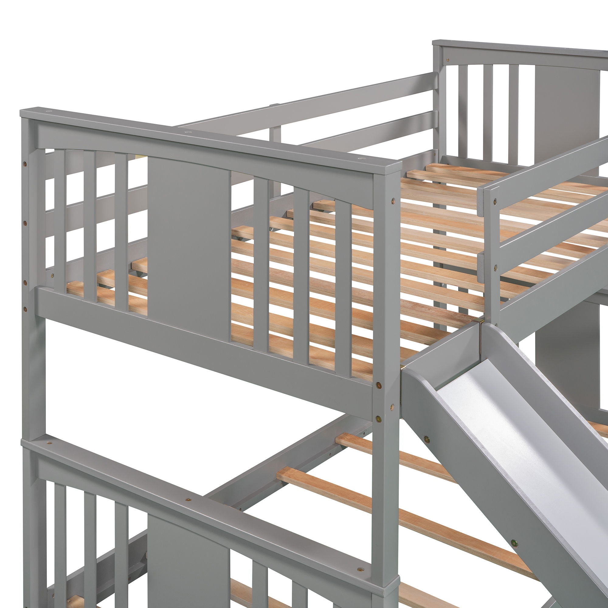 Bunk Bed With Convertible Ladder And Slide