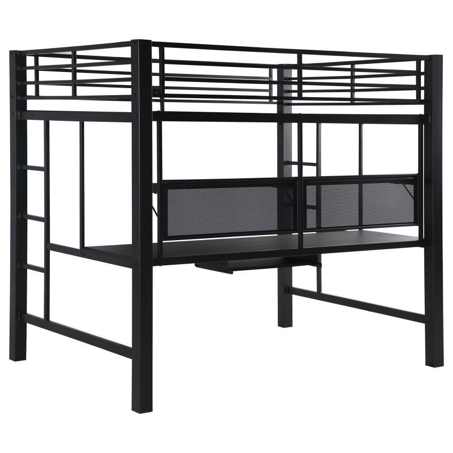 Avalon - Full Workstation Loft Bed - Black - Best Buy Furniture