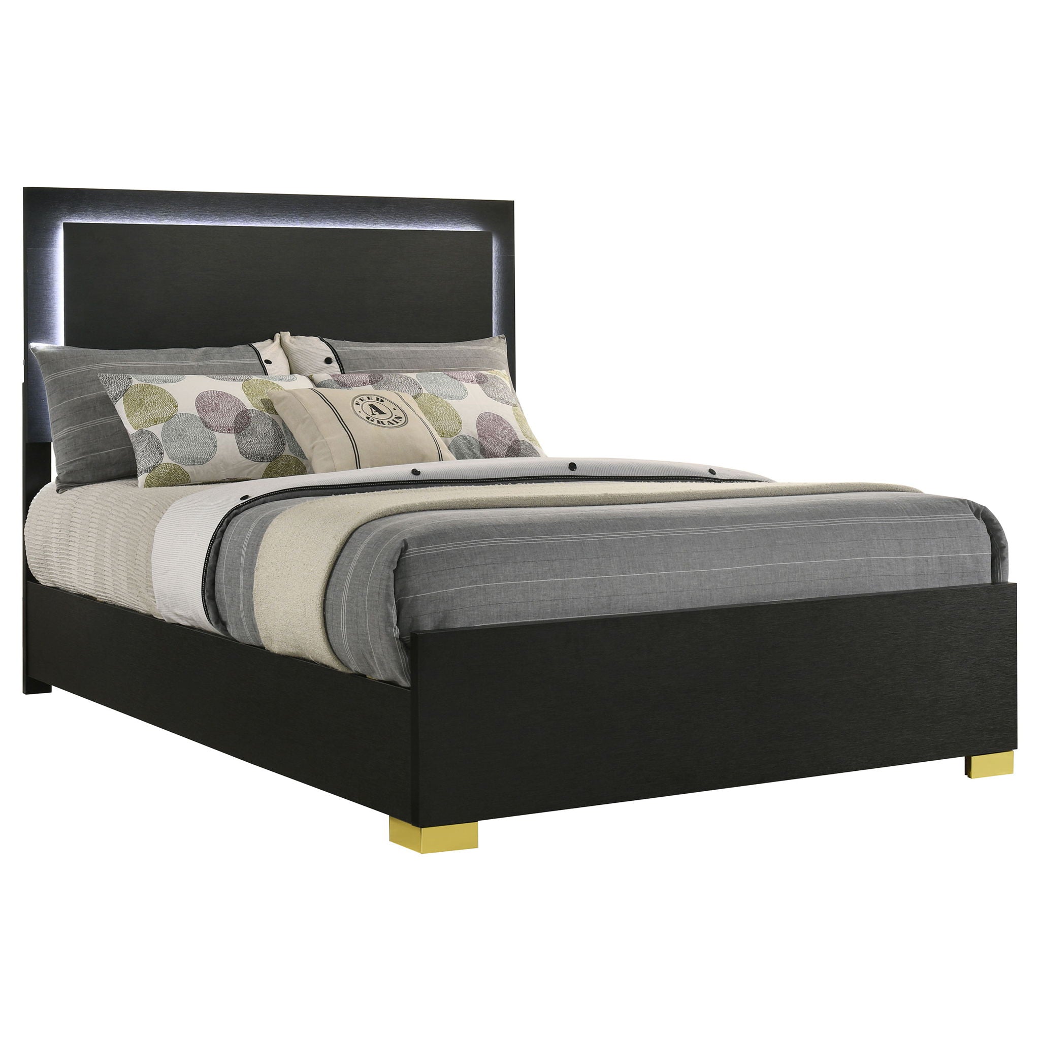 Jeremiah - LED Panel Bed With Touch Controlled Lighting