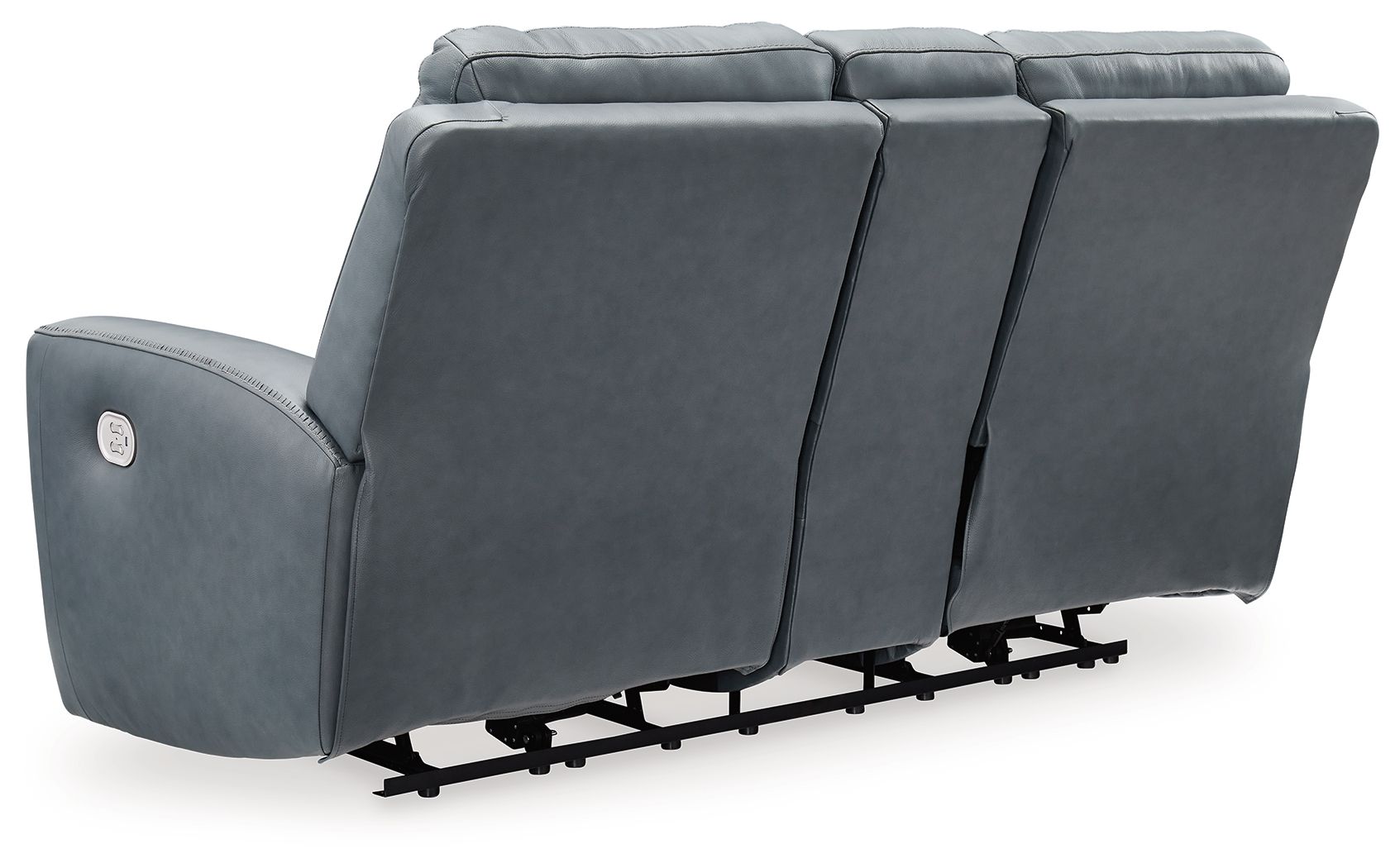 Mindanao - 2 Pc. - Power Reclining Sofa, Power Reclining Loveseat with Console - Steel