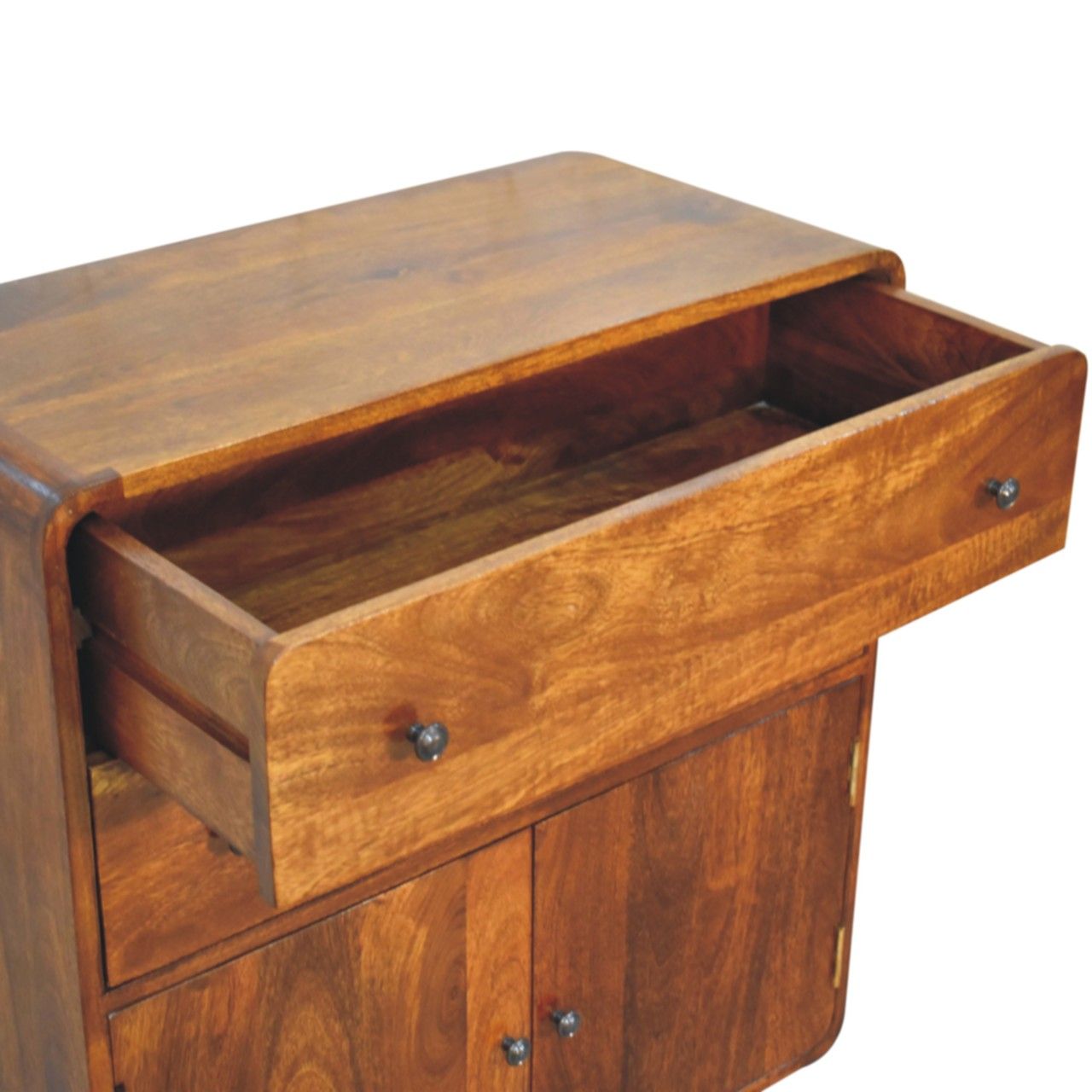 Curved Nordic Charm Cabinet - Brown