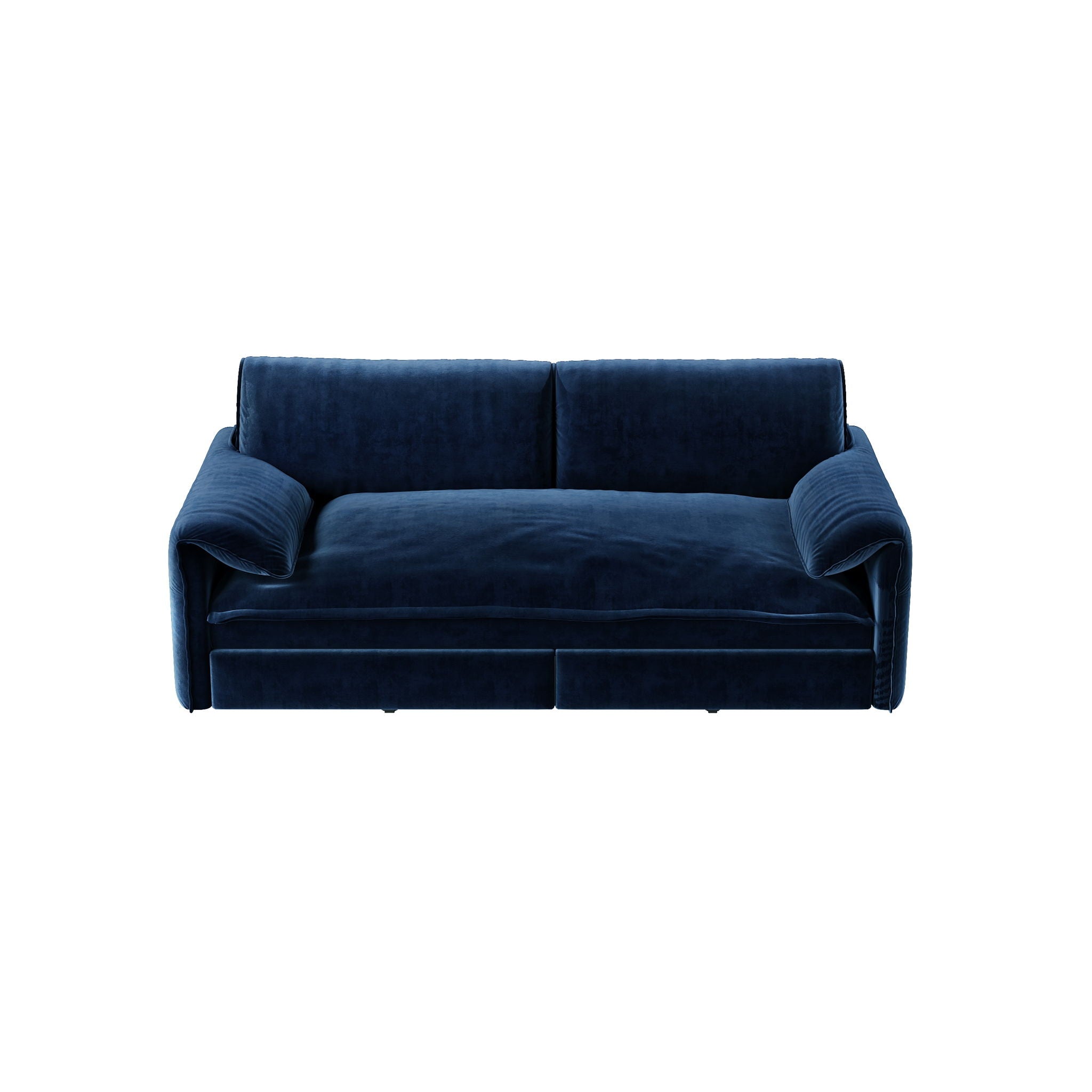 Queen Pull Out 3 In 1 Convertible Sleeper Sofa With Side Storage