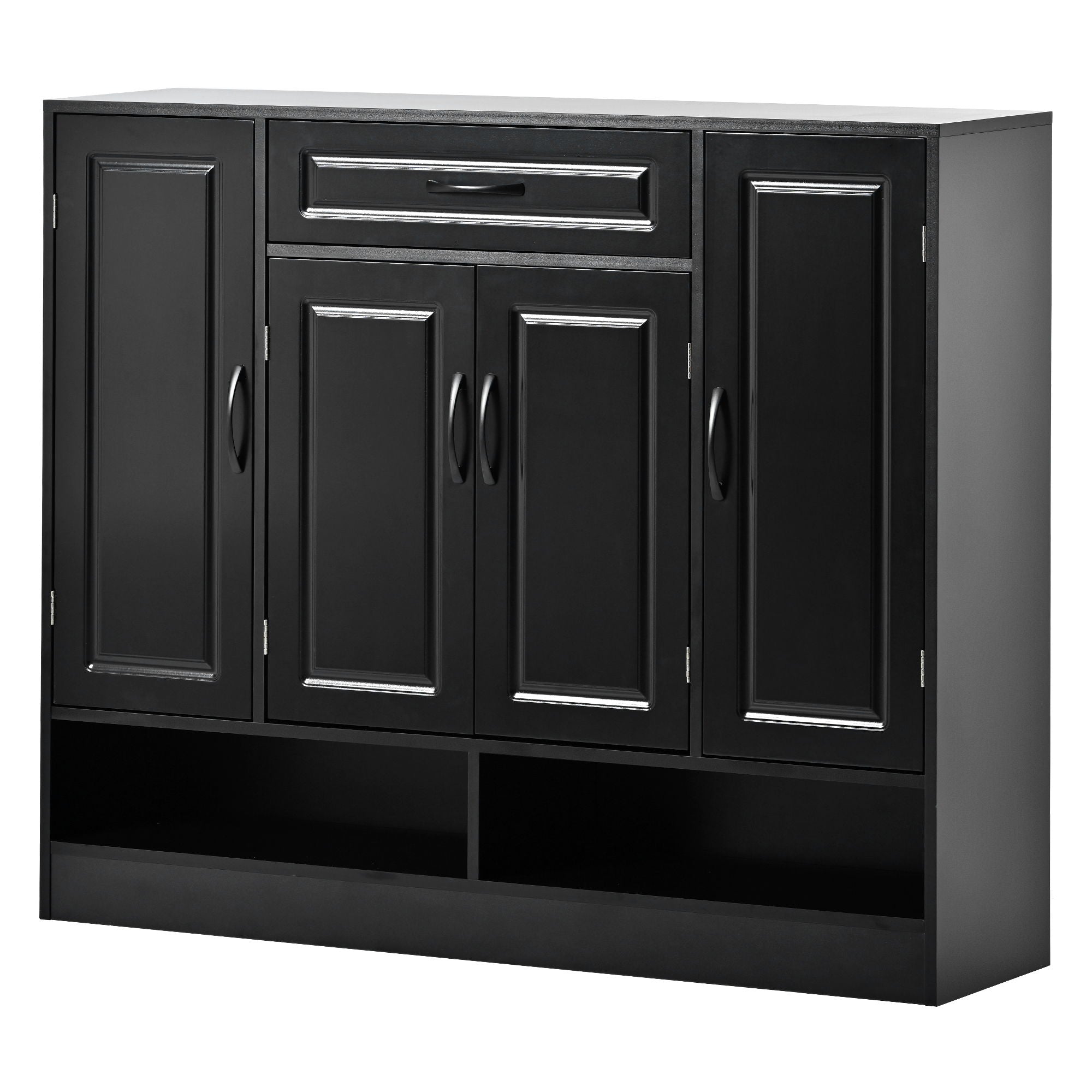Sleek And Modern Shoe Cabinet With Adjustable Shelves, Space Saving Design