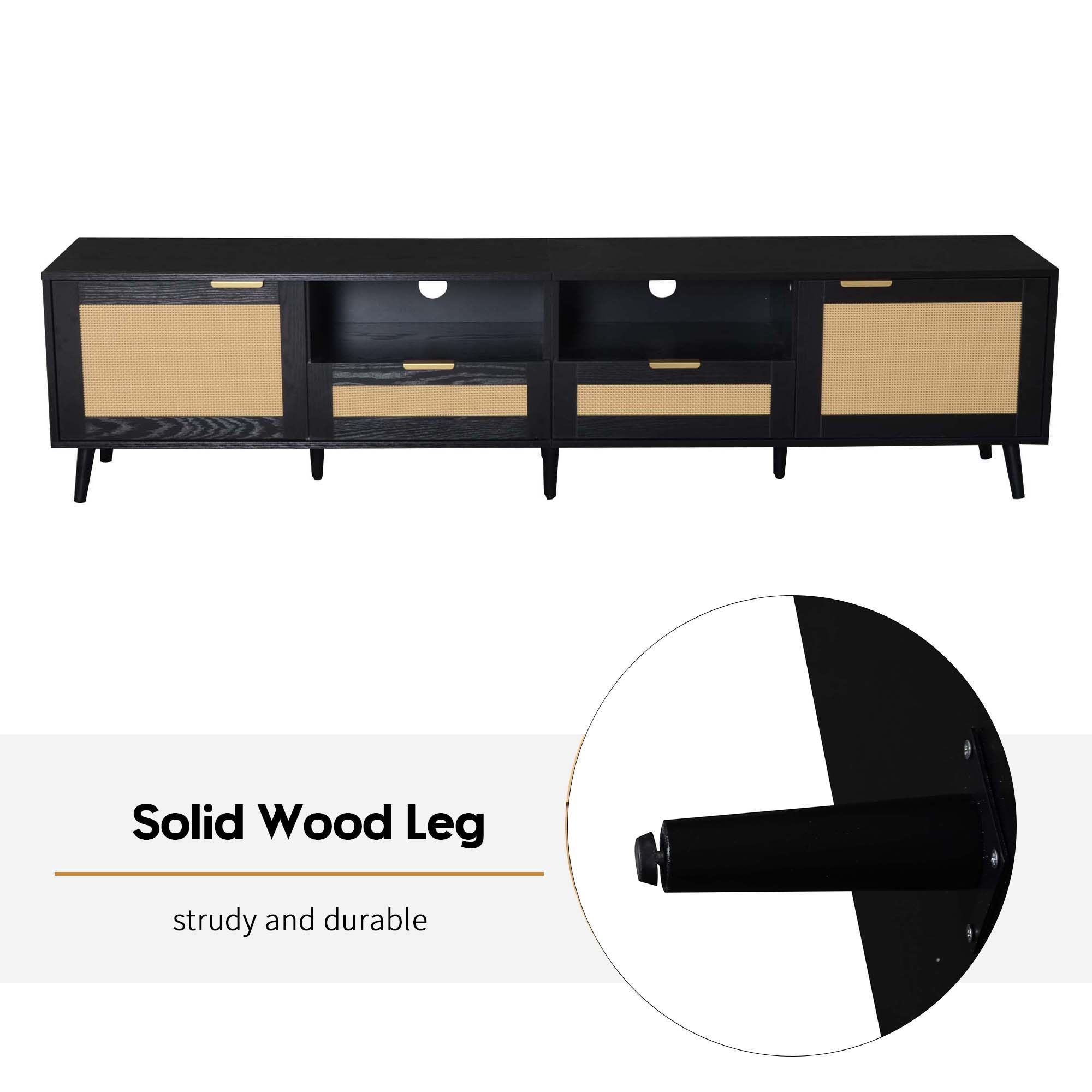 TV Stand, Media Console With Cable Management