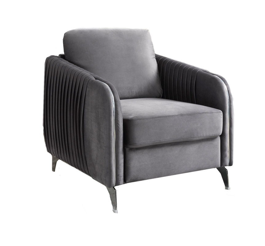Hathaway - Velvet Modern Chic Accent Armchair - Best Buy Furniture