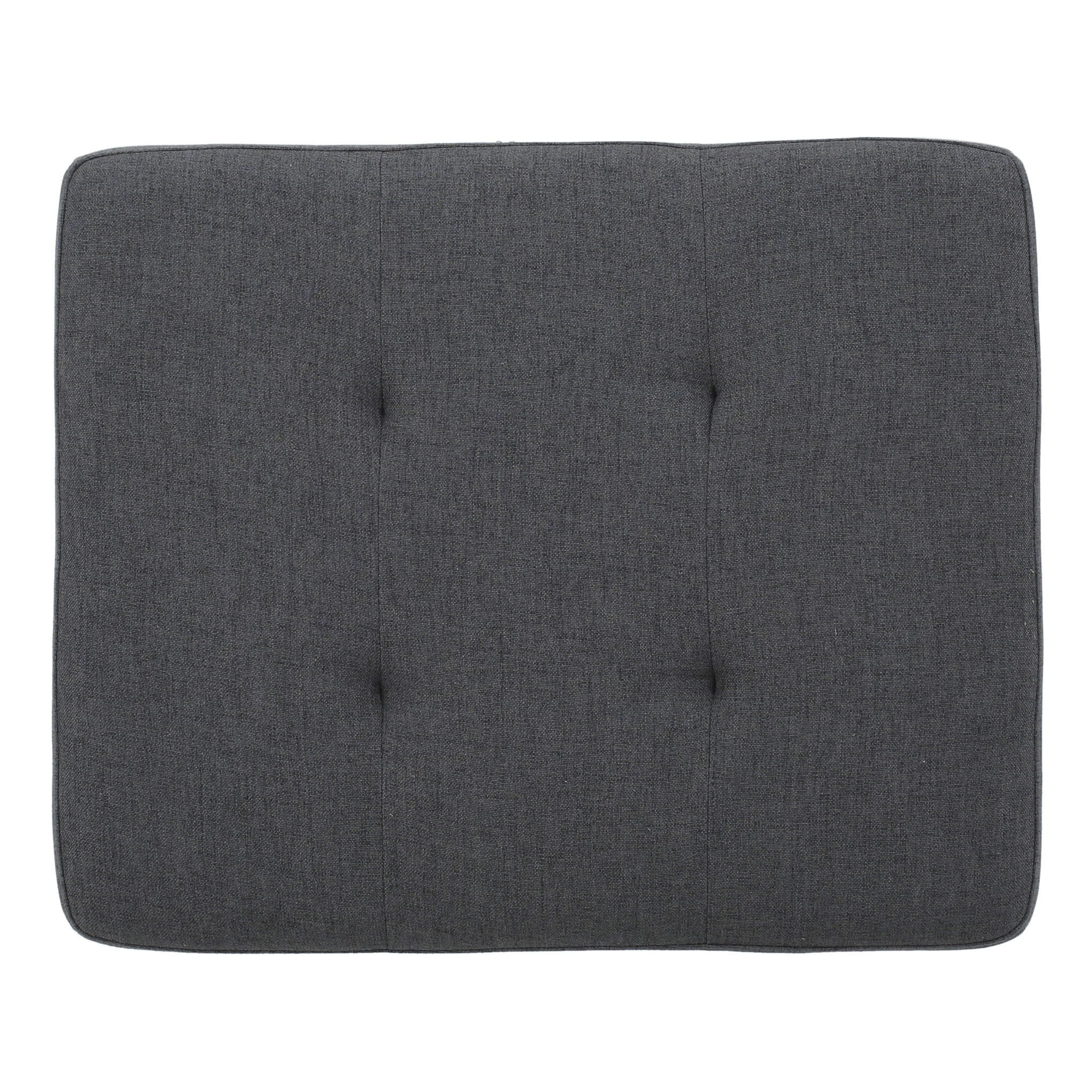 Ottoman With Birch Wood Legs And Cushioned Top For Comfort