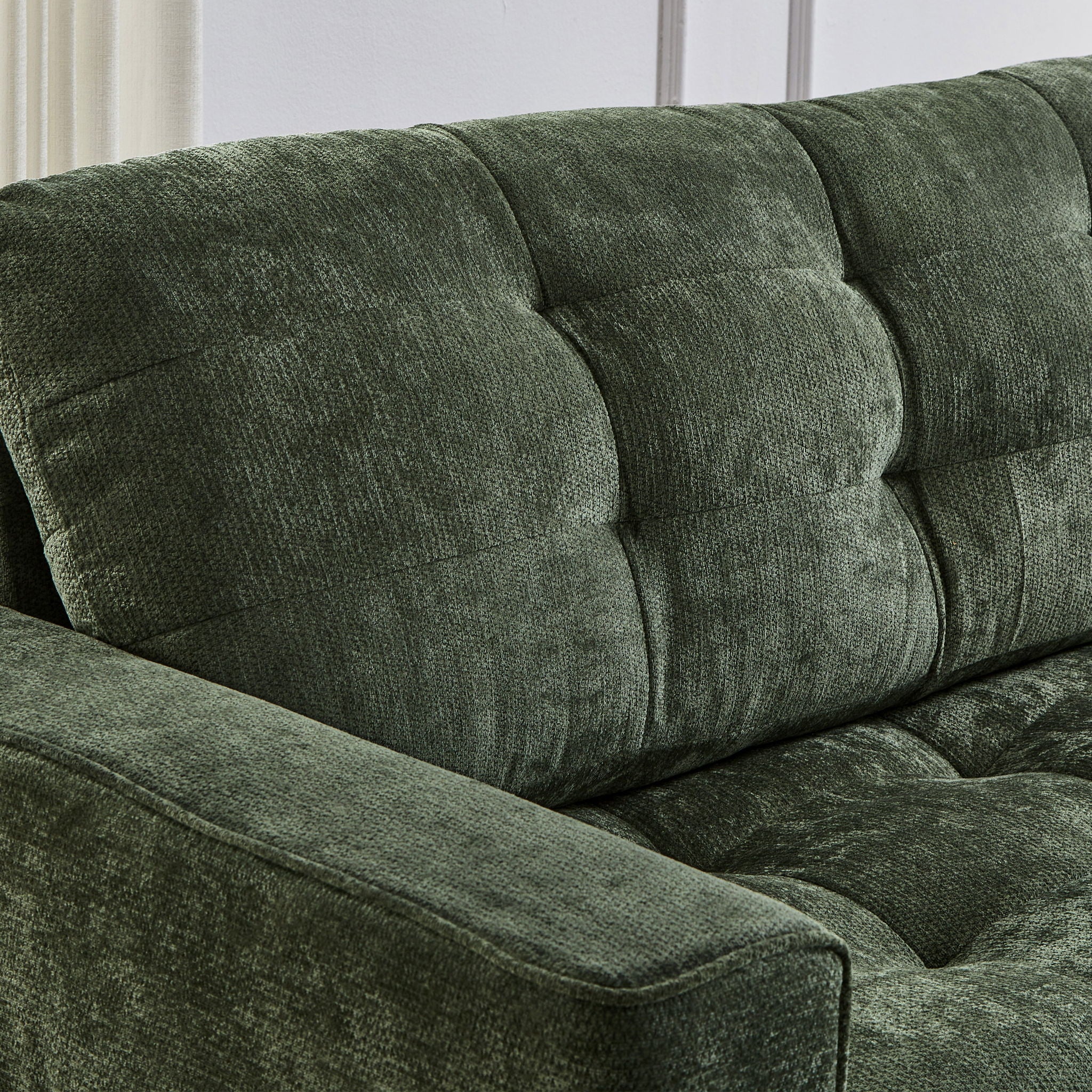 Modern Sectional Sofa U-Shaped With Movable Ottomans, Bluetooth Speakers, LED Lights And Modular Storage